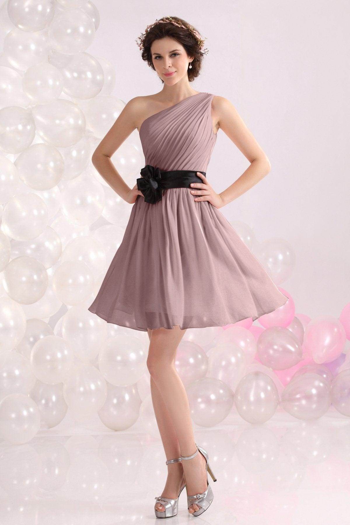 A-Line Short-Mini Chiffon Bridesmaids Dress COZB1301C