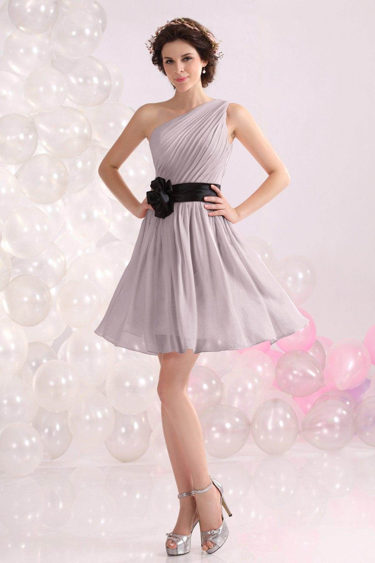 A-Line Short-Mini Chiffon Bridesmaids Dress COZB1301C