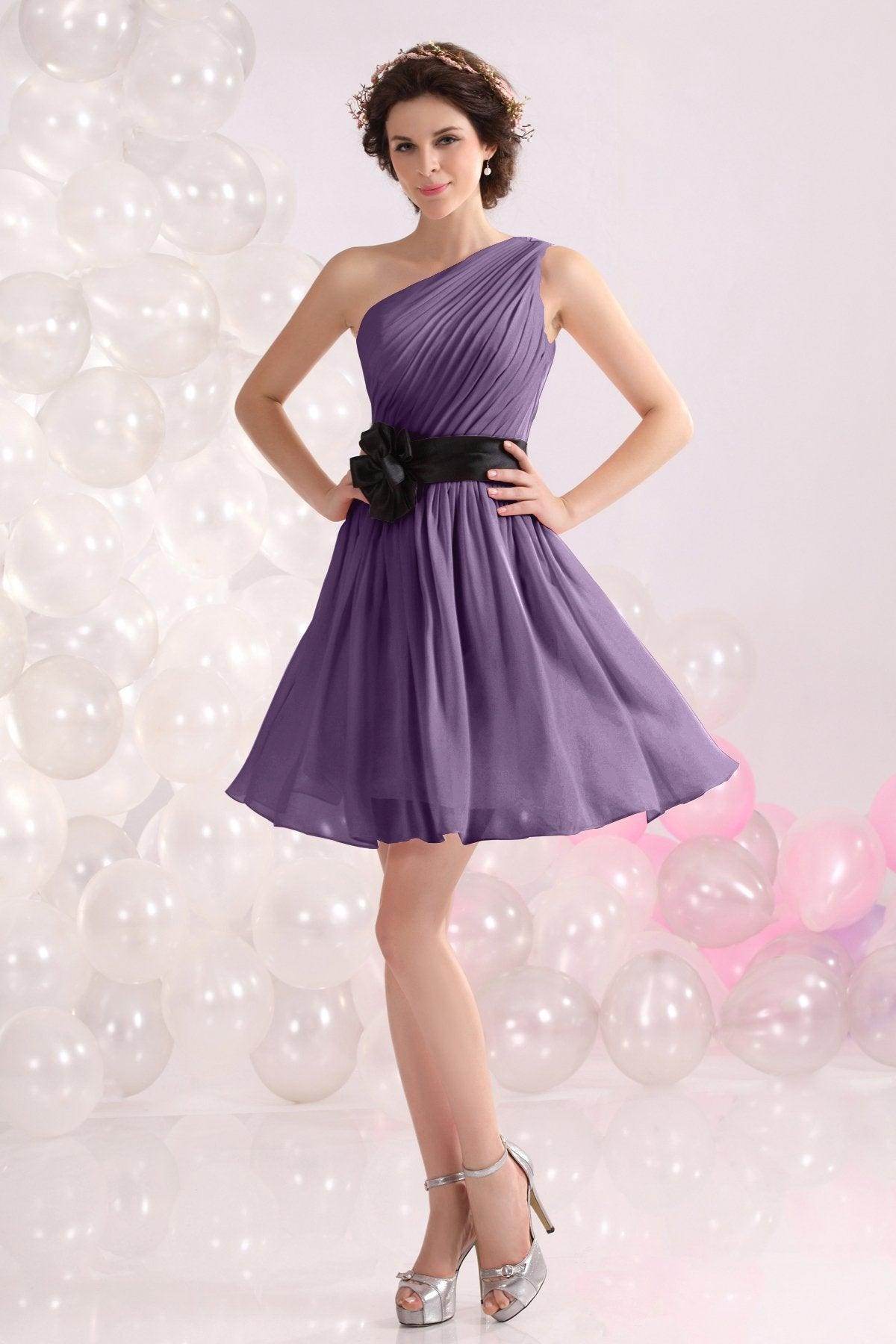 A-Line Short-Mini Chiffon Bridesmaids Dress COZB1301C