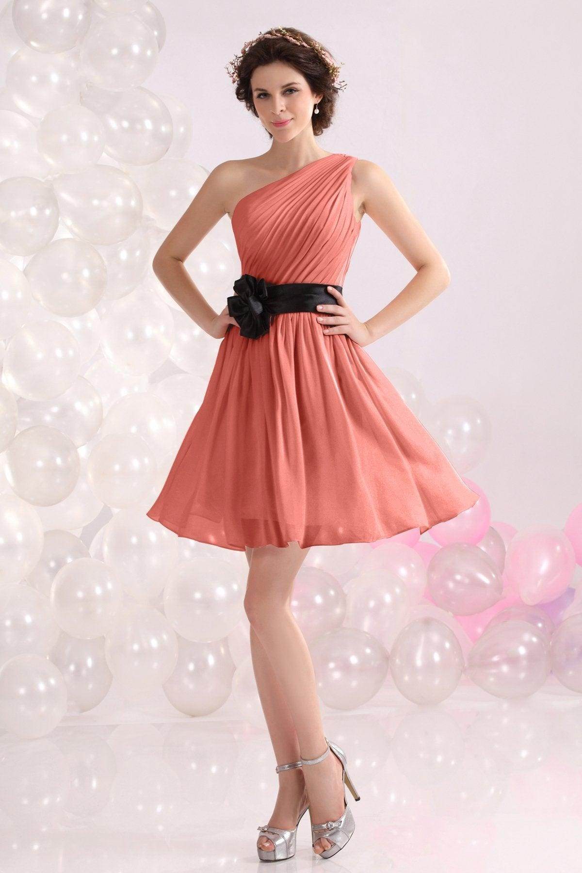 A-Line Short-Mini Chiffon Bridesmaids Dress COZB1301C