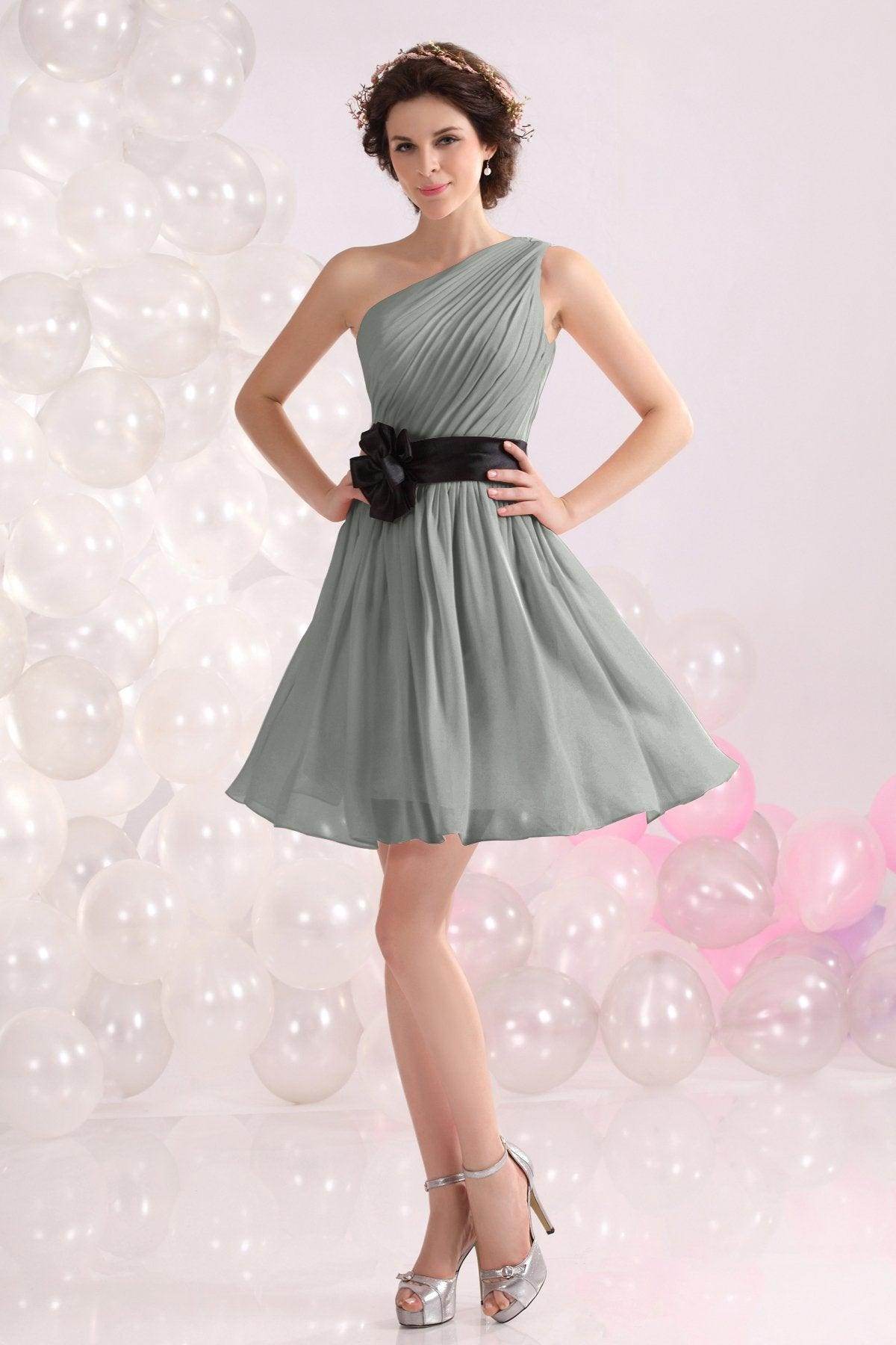 A-Line Short-Mini Chiffon Bridesmaids Dress COZB1301C