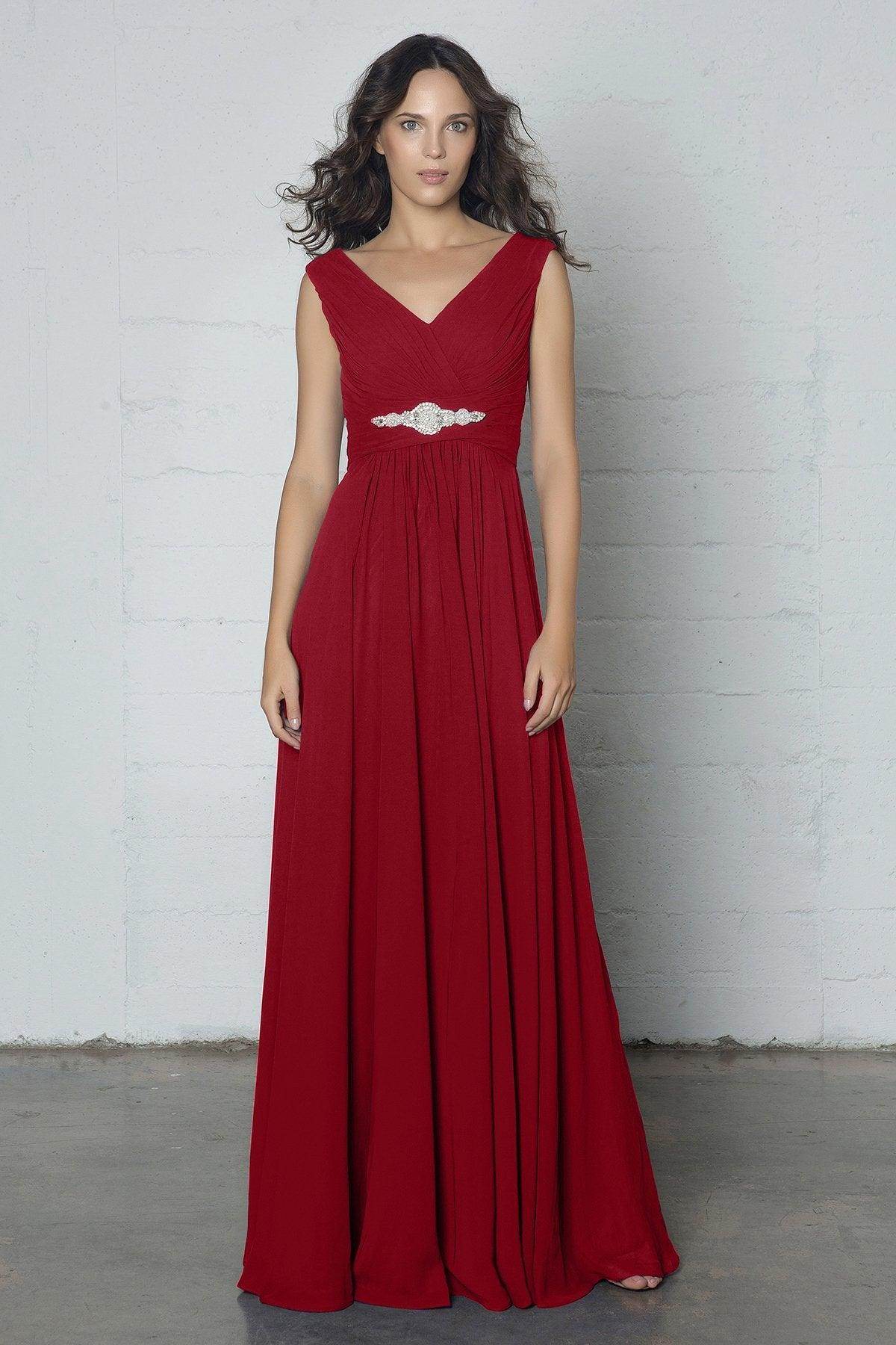 Sheath-Column Floor Length Chiffon Dress COZF14002