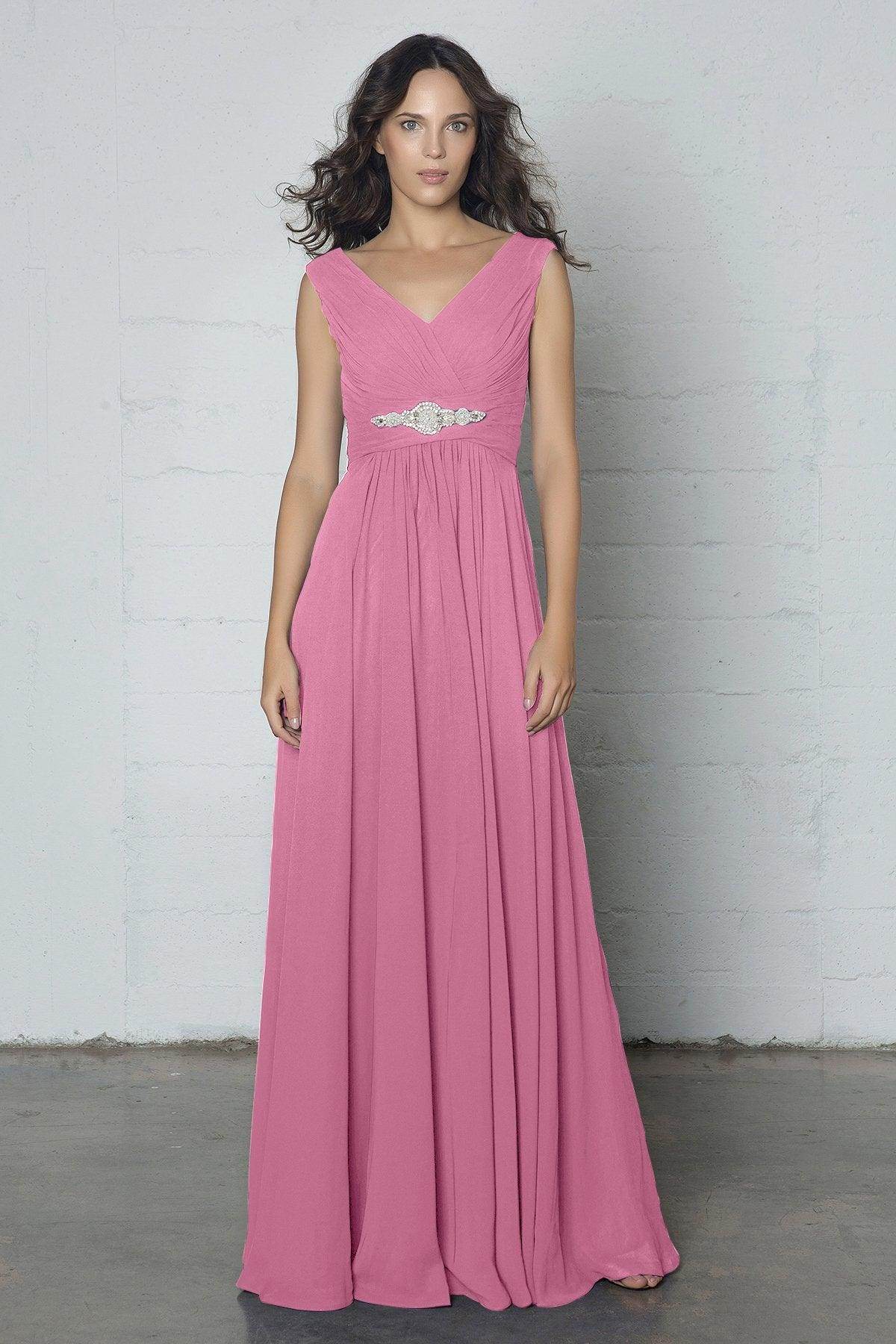 Sheath-Column Floor Length Chiffon Dress COZF14002