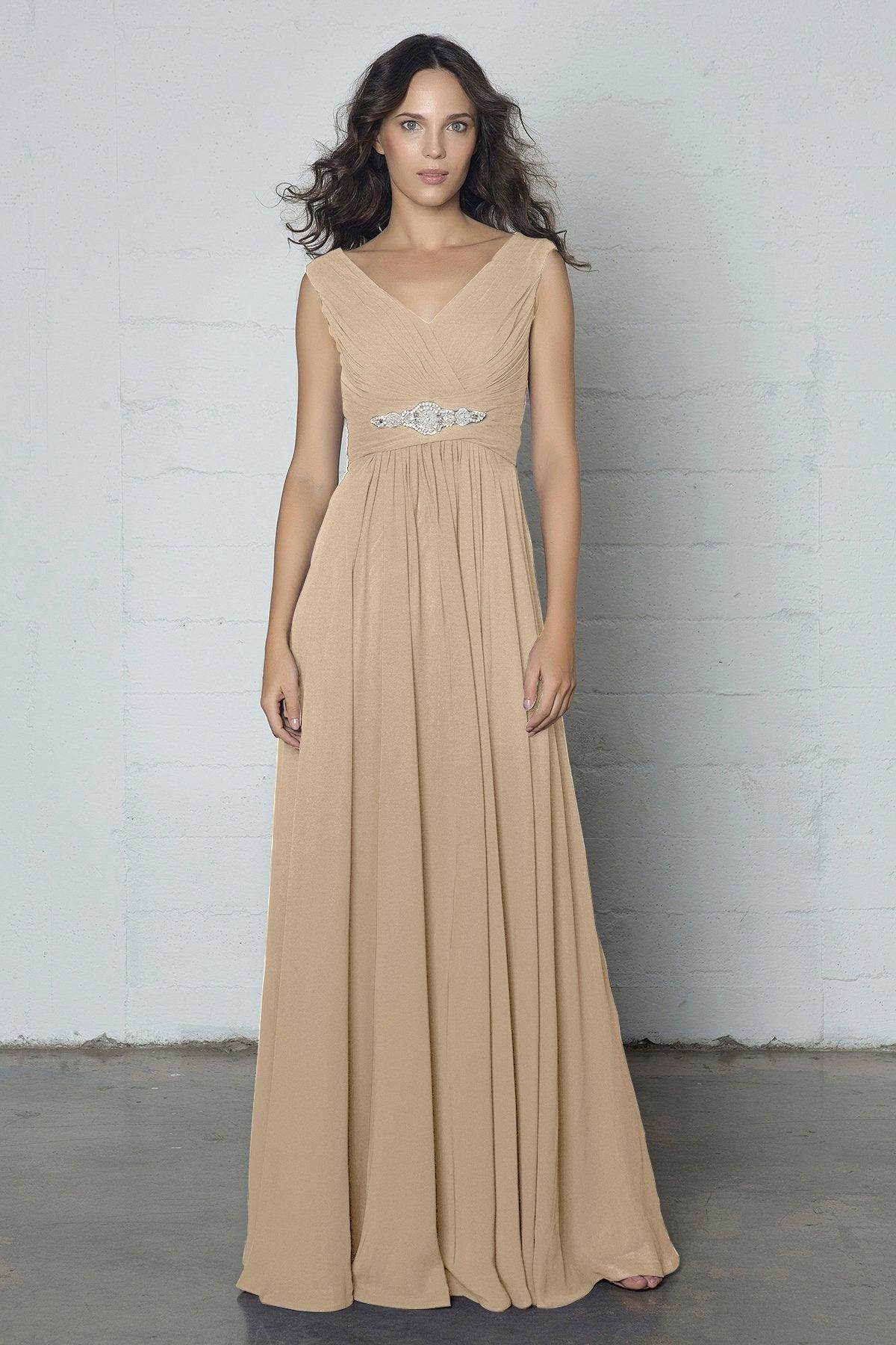 Sheath-Column Floor Length Chiffon Dress COZF14002