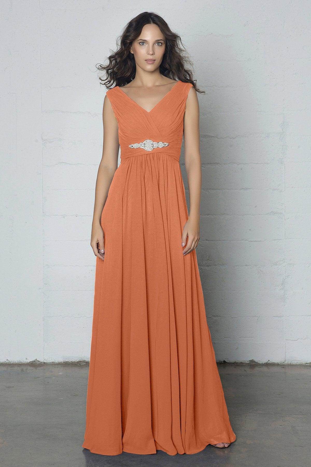 Sheath-Column Floor Length Chiffon Dress COZF14002