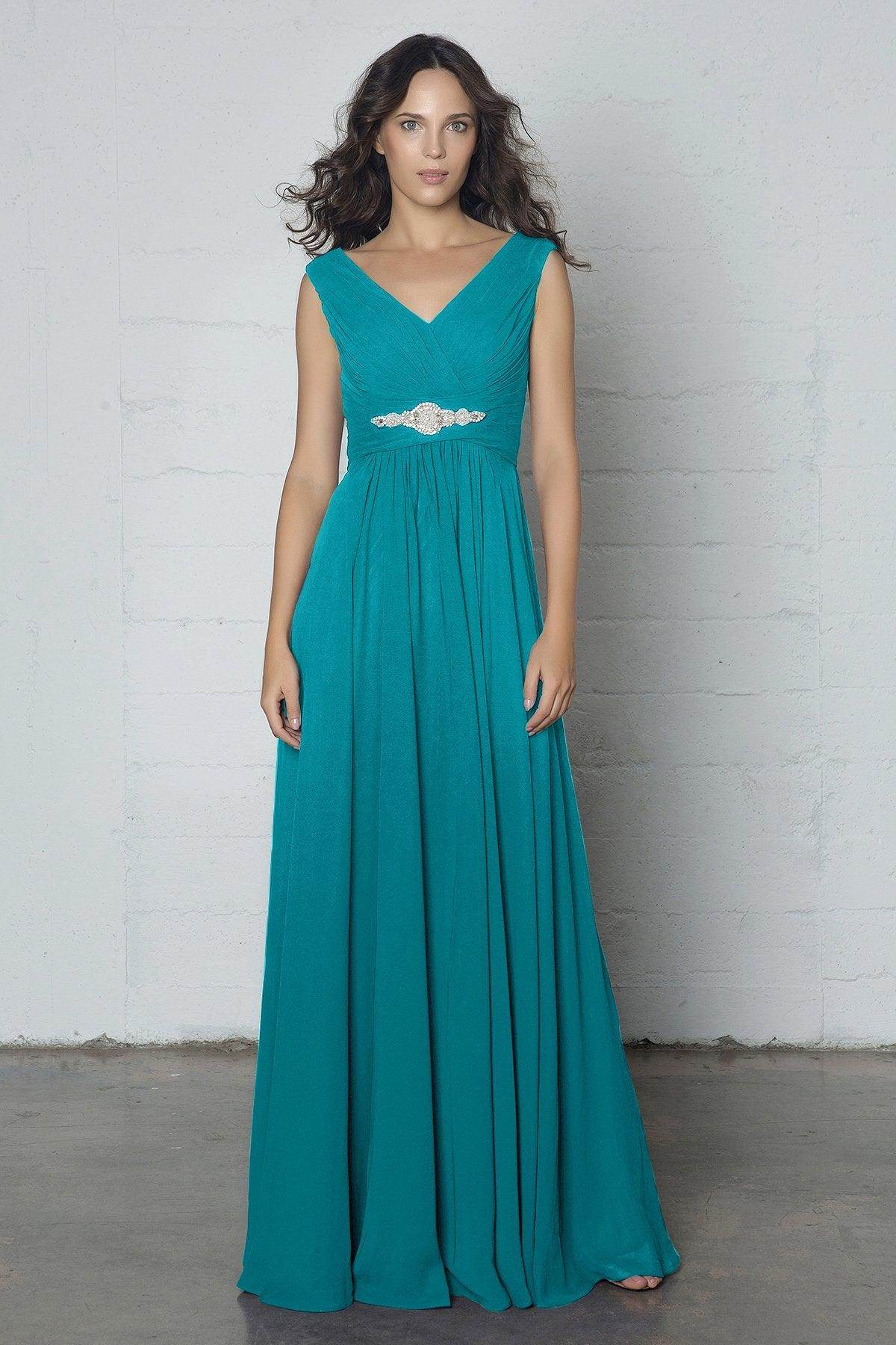 Sheath-Column Floor Length Chiffon Dress COZF14002