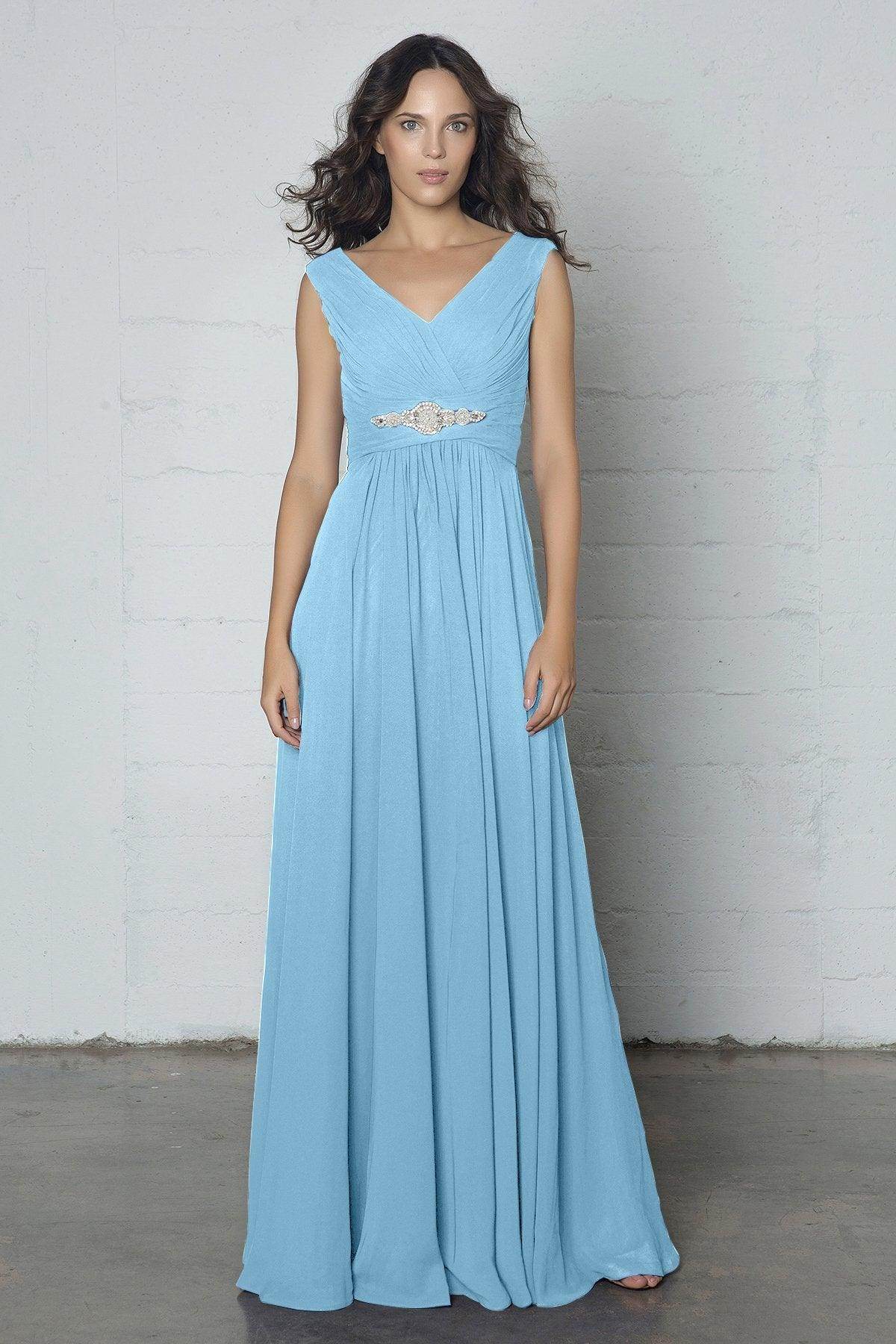 Sheath-Column Floor Length Chiffon Dress COZF14002