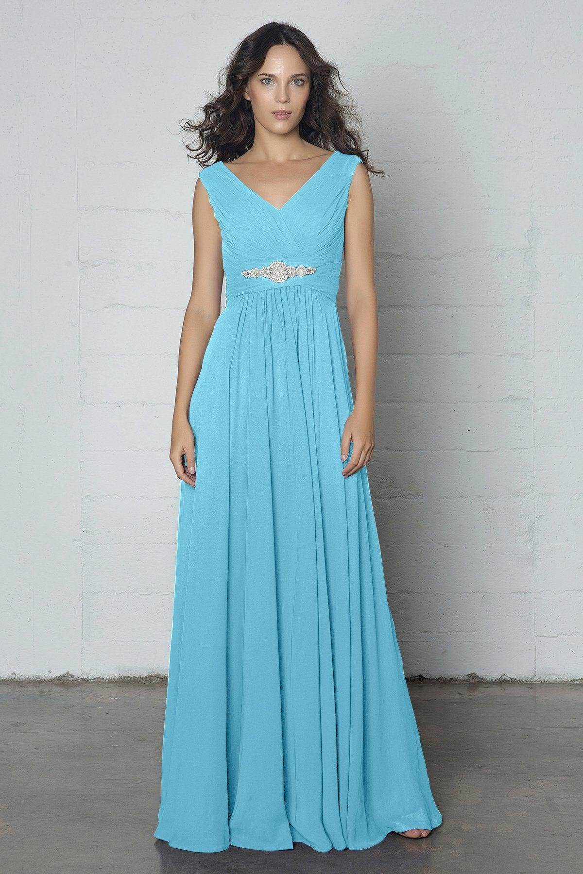 Sheath-Column Floor Length Chiffon Dress COZF14002