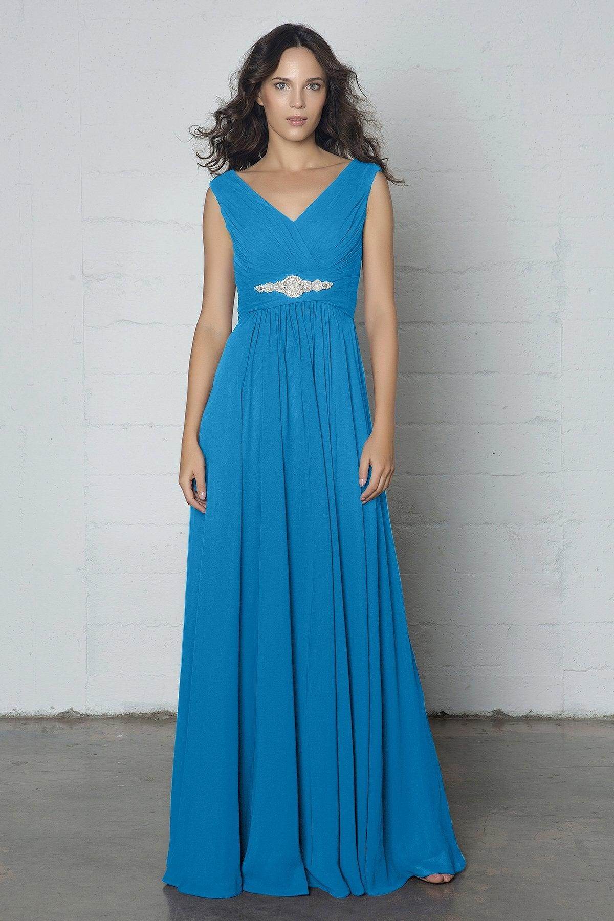 Sheath-Column Floor Length Chiffon Dress COZF14002