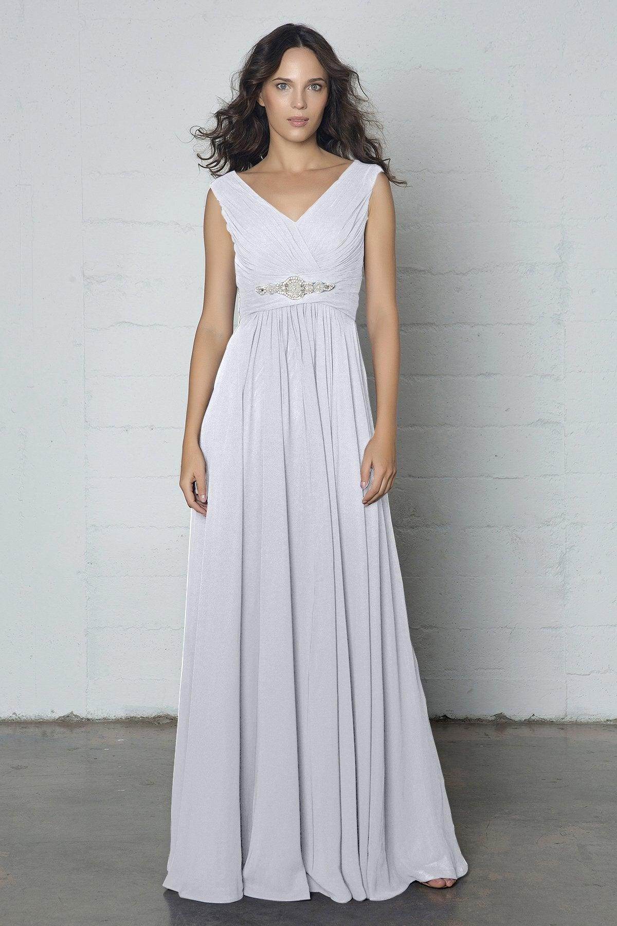 Sheath-Column Floor Length Chiffon Dress COZF14002