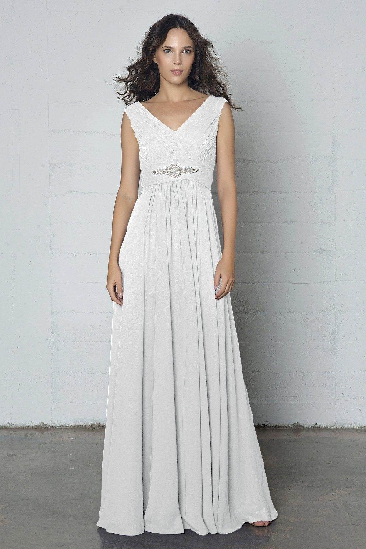 Sheath-Column Floor Length Chiffon Dress COZF14002