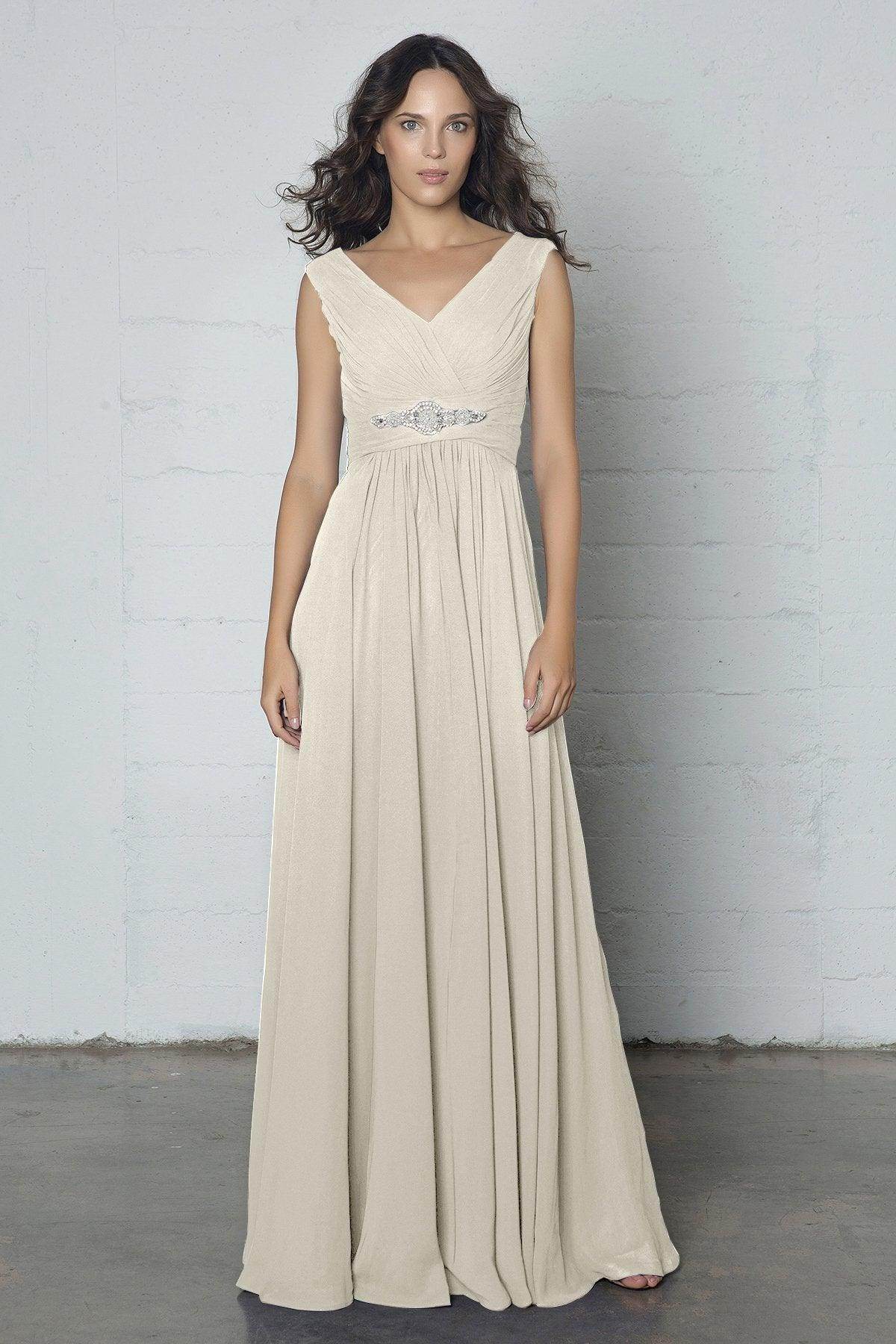 Sheath-Column Floor Length Chiffon Dress COZF14002
