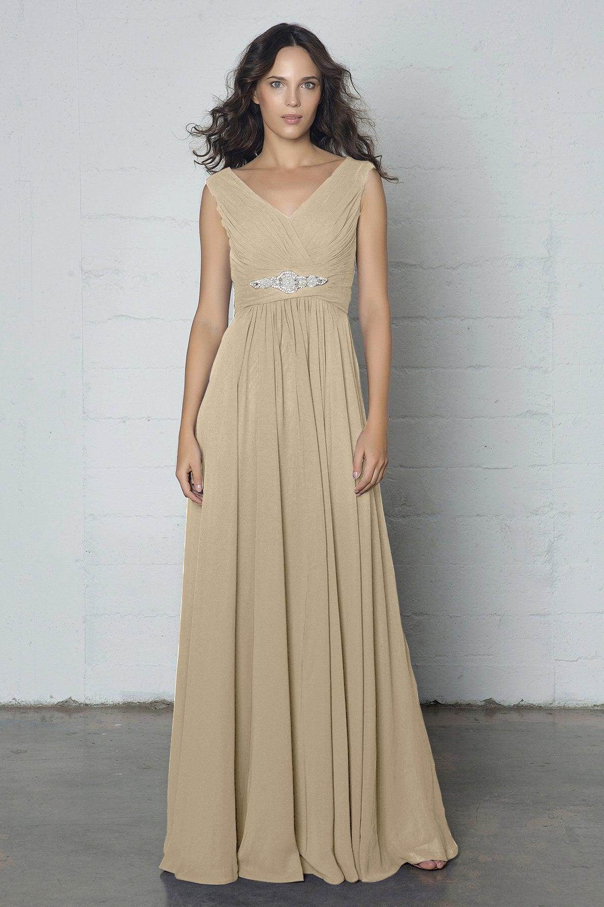 Sheath-Column Floor Length Chiffon Dress COZF14002