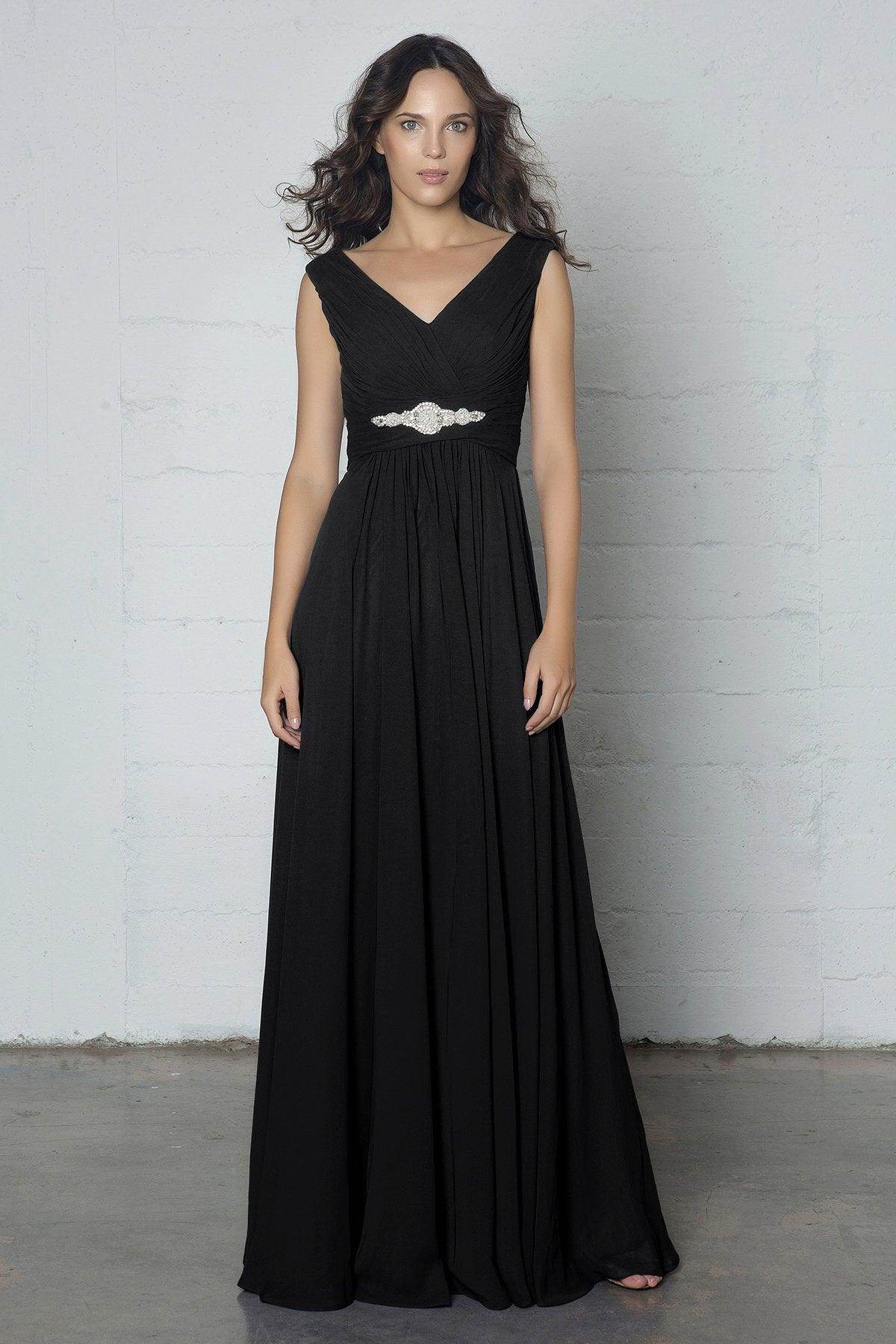 Sheath-Column Floor Length Chiffon Dress COZF14002