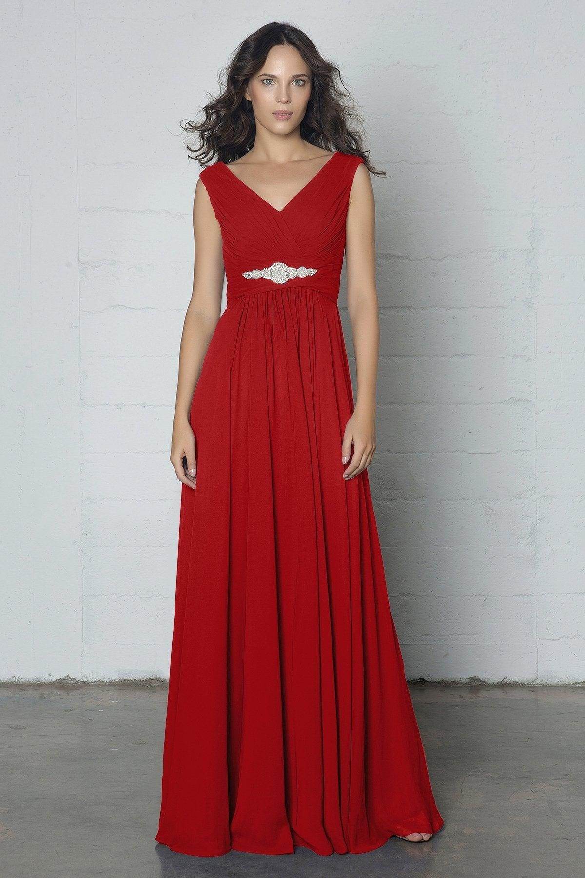 Sheath-Column Floor Length Chiffon Dress COZF14002