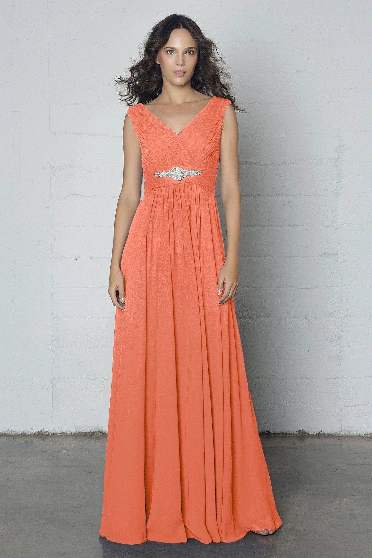 Sheath-Column Floor Length Chiffon Dress COZF14002