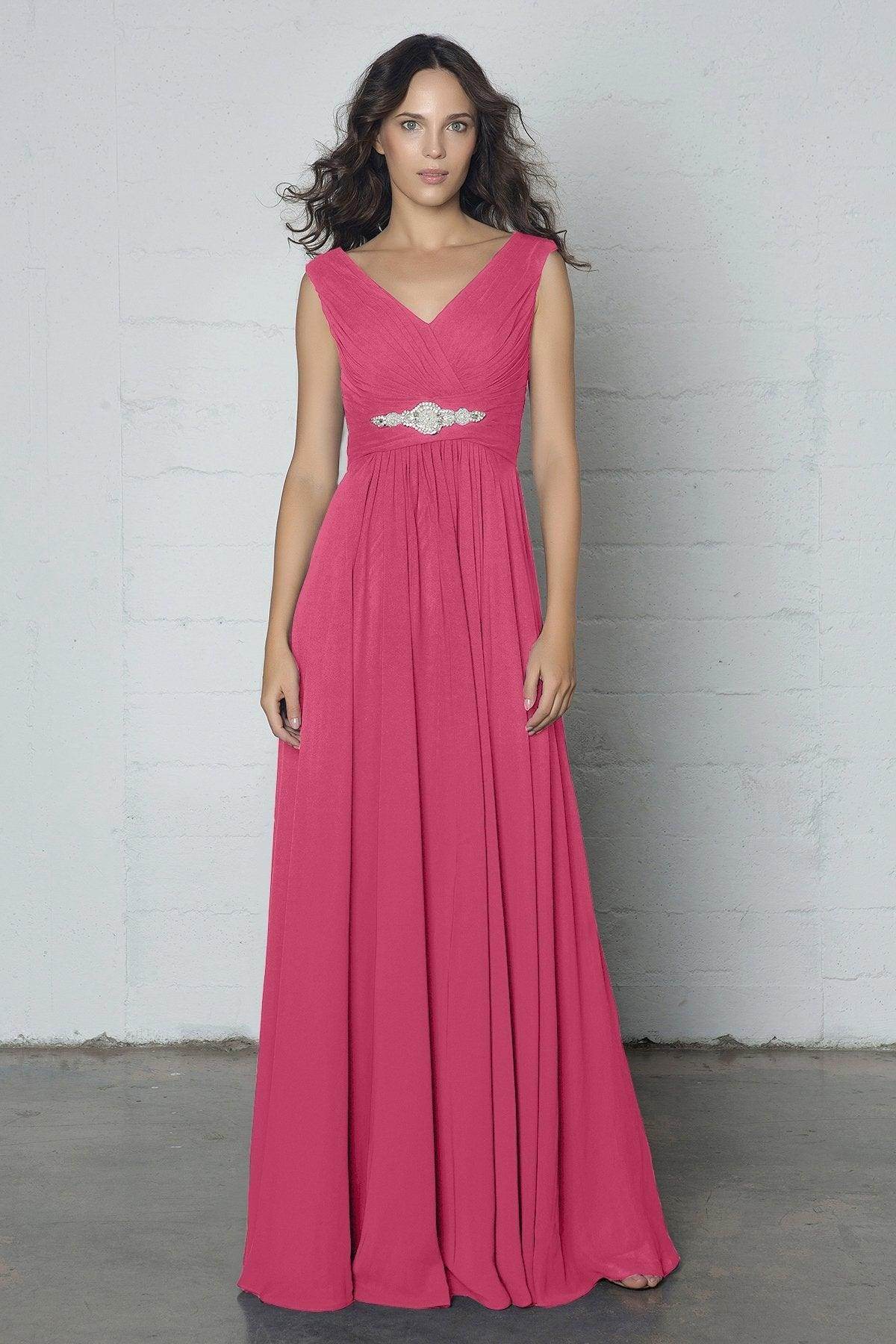Sheath-Column Floor Length Chiffon Dress COZF14002
