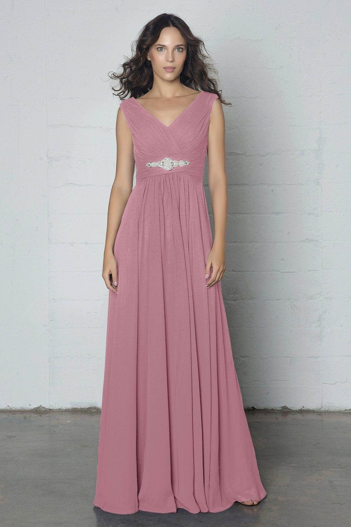 Sheath-Column Floor Length Chiffon Dress COZF14002