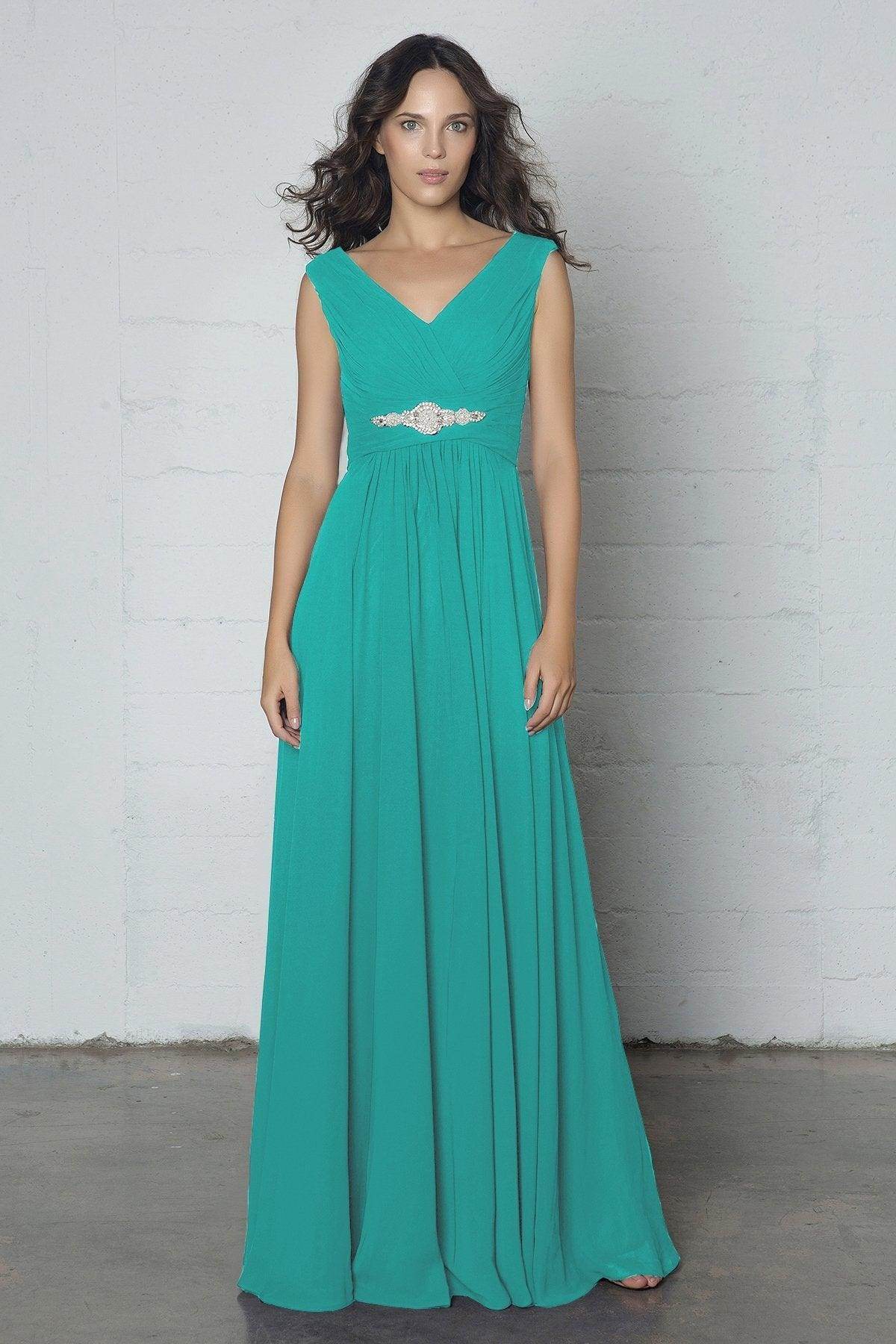 Sheath-Column Floor Length Chiffon Dress COZF14002