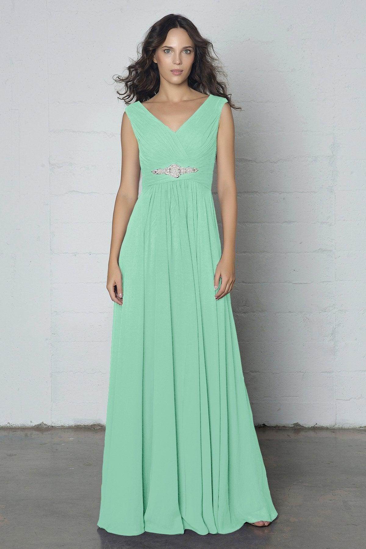 Sheath-Column Floor Length Chiffon Dress COZF14002