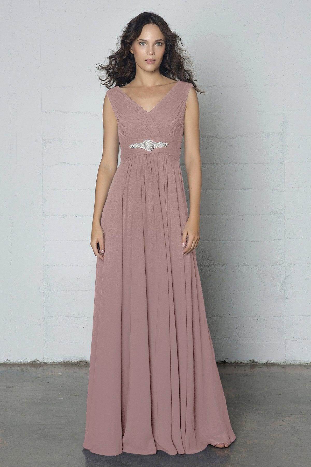 Sheath-Column Floor Length Chiffon Dress COZF14002