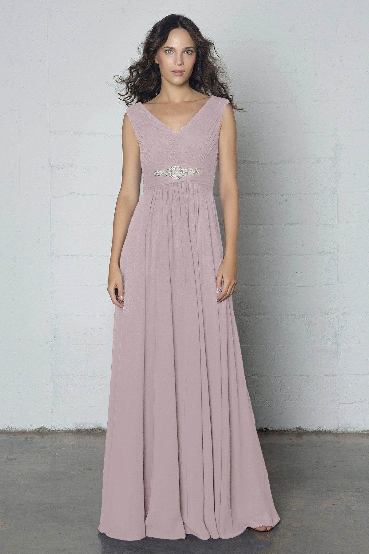 Sheath-Column Floor Length Chiffon Dress COZF14002