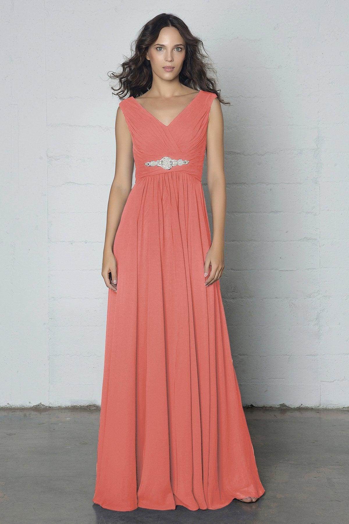 Sheath-Column Floor Length Chiffon Dress COZF14002