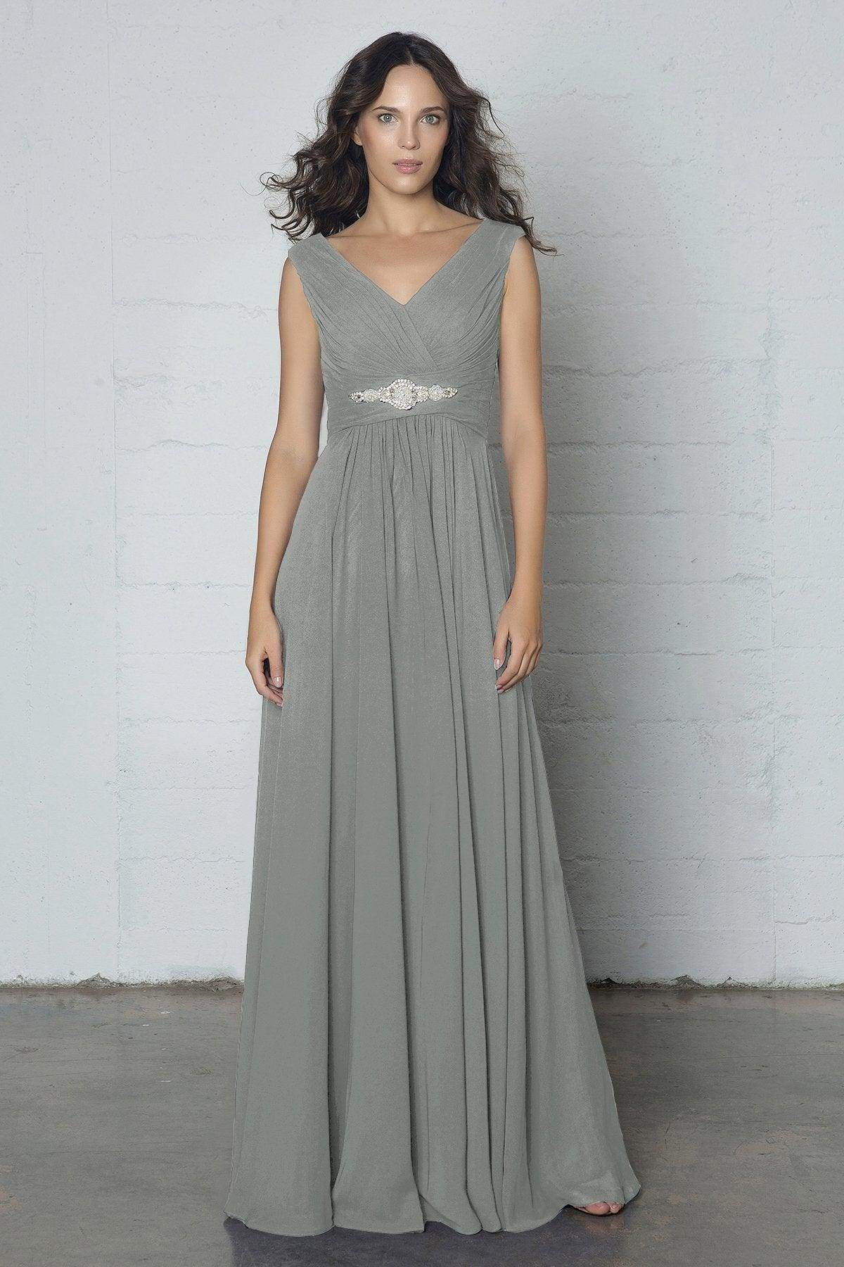 Sheath-Column Floor Length Chiffon Dress COZF14002