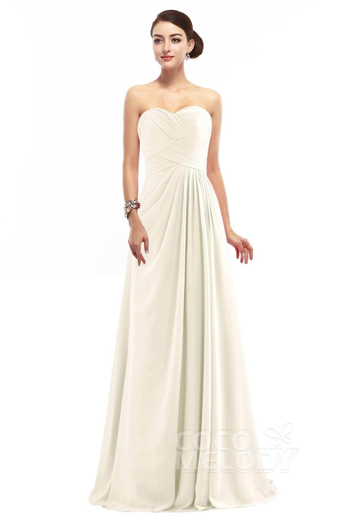 Sheath Floor Length Chiffon Bridesmaid Dress COZF1401D