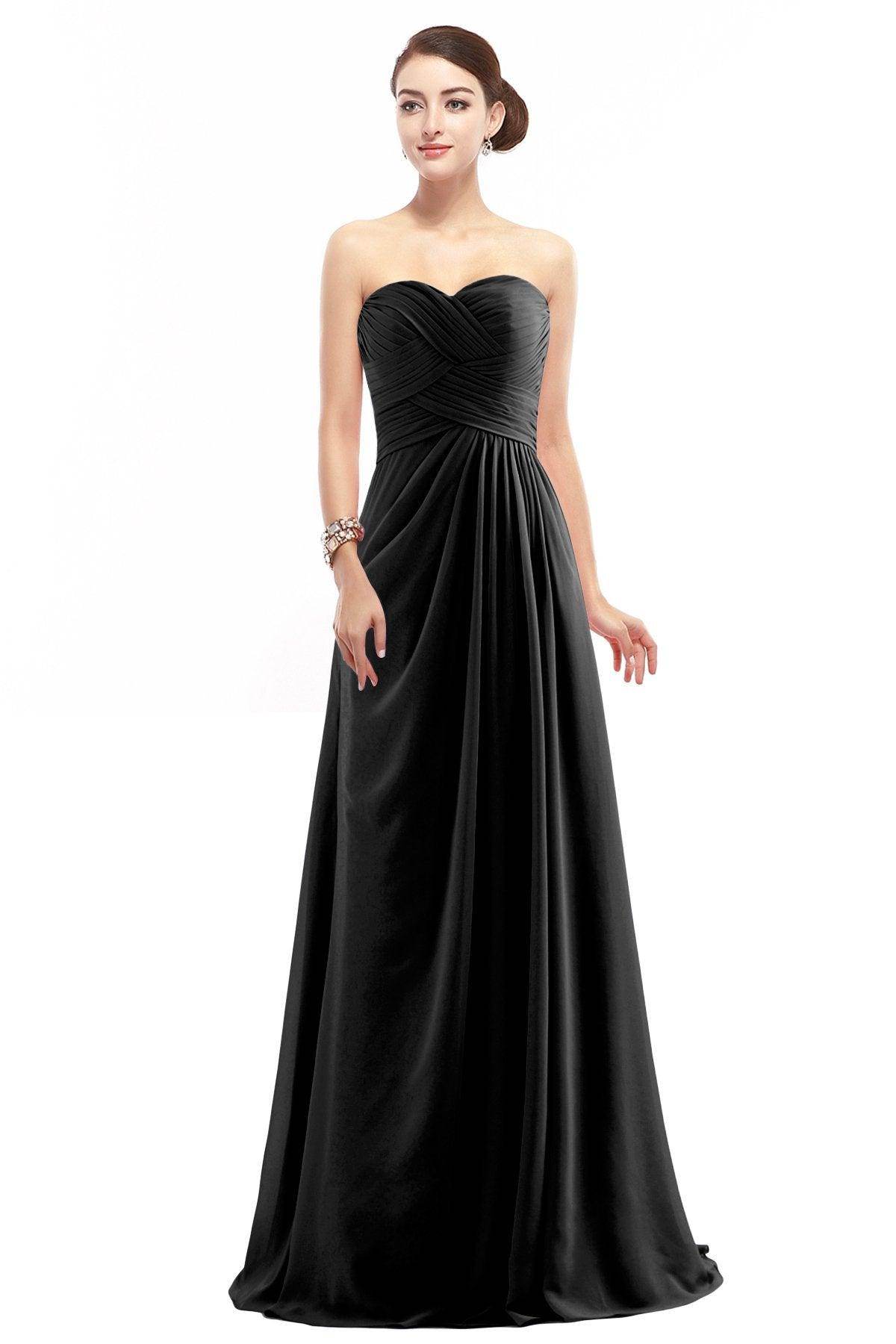 Sheath Floor Length Chiffon Bridesmaid Dress COZF1401D