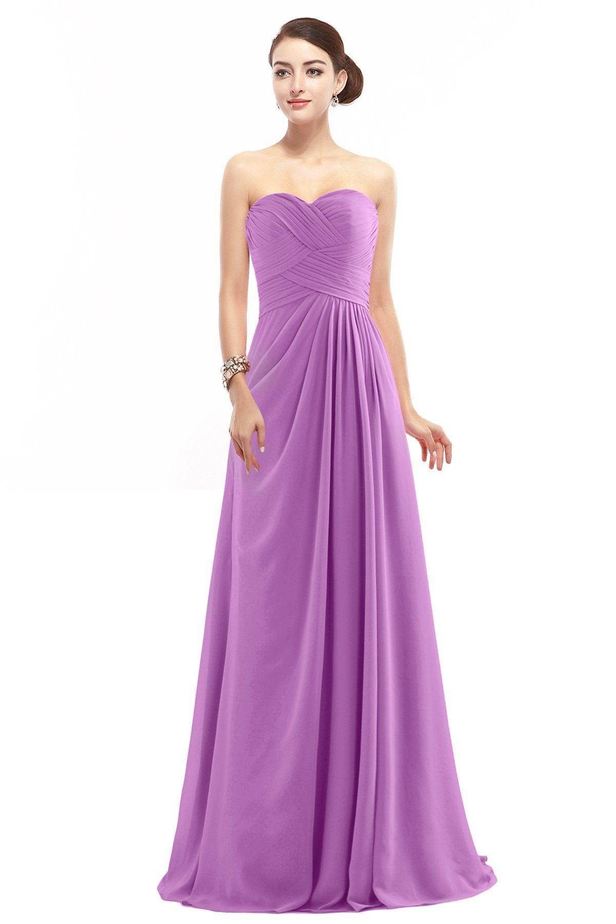 Sheath Floor Length Chiffon Bridesmaid Dress COZF1401D