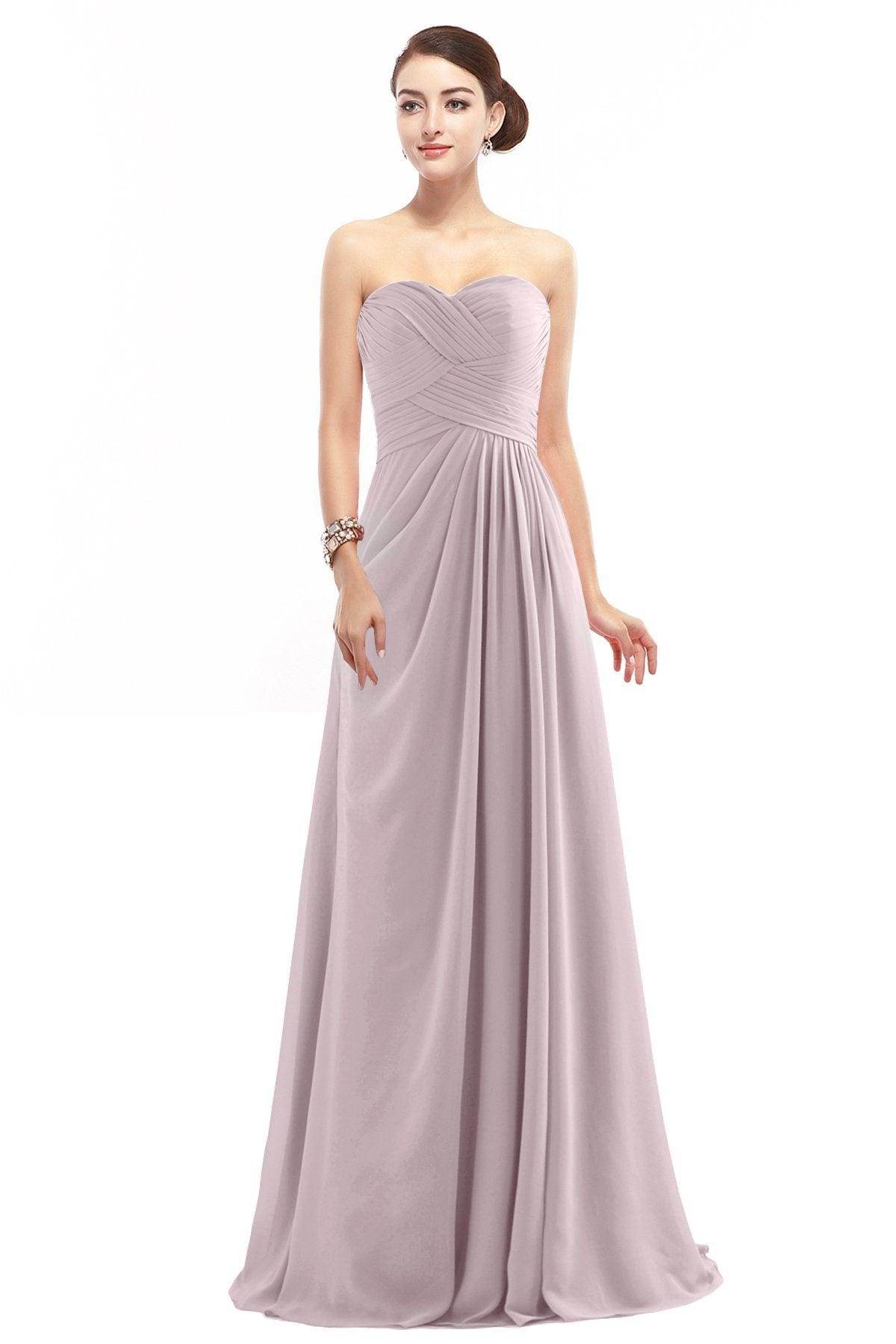 Sheath Floor Length Chiffon Bridesmaid Dress COZF1401D