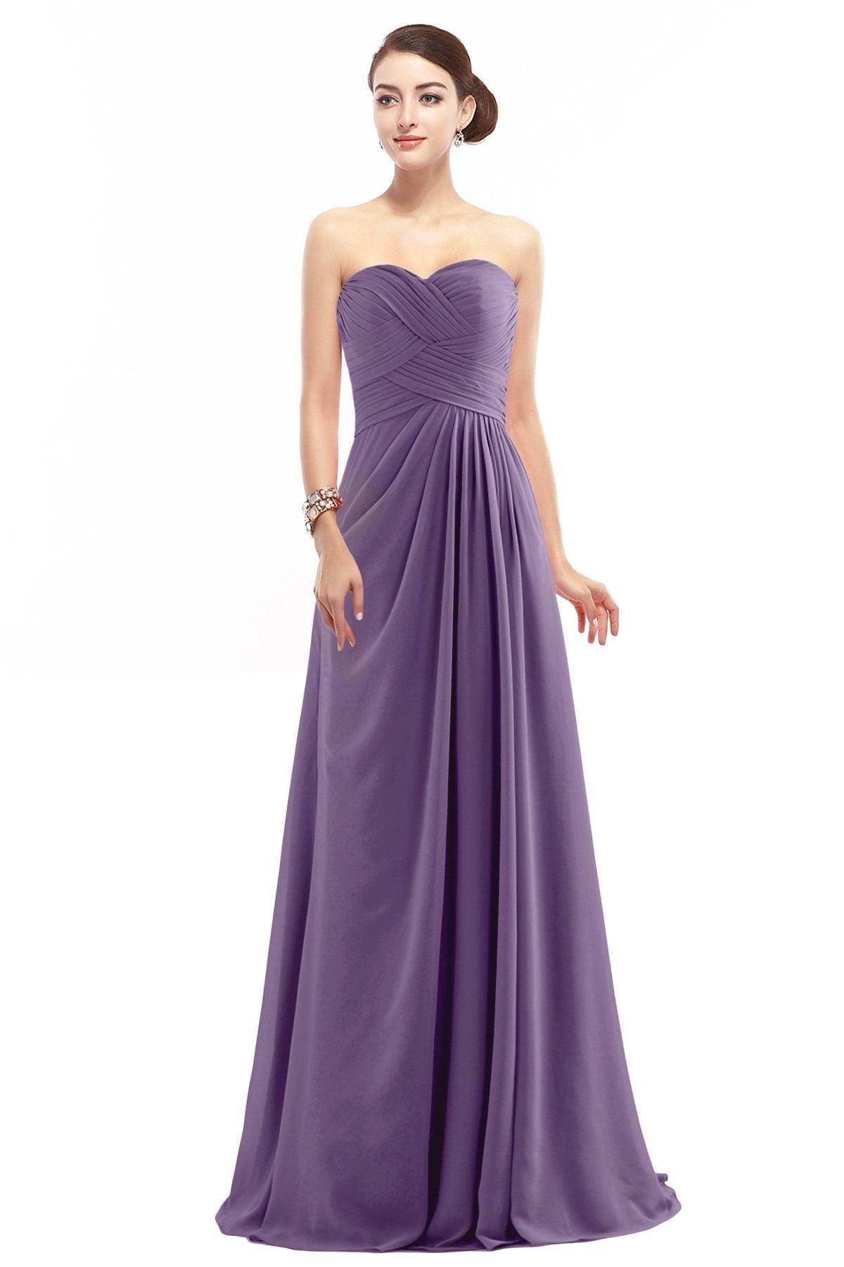 Sheath Floor Length Chiffon Bridesmaid Dress COZF1401D