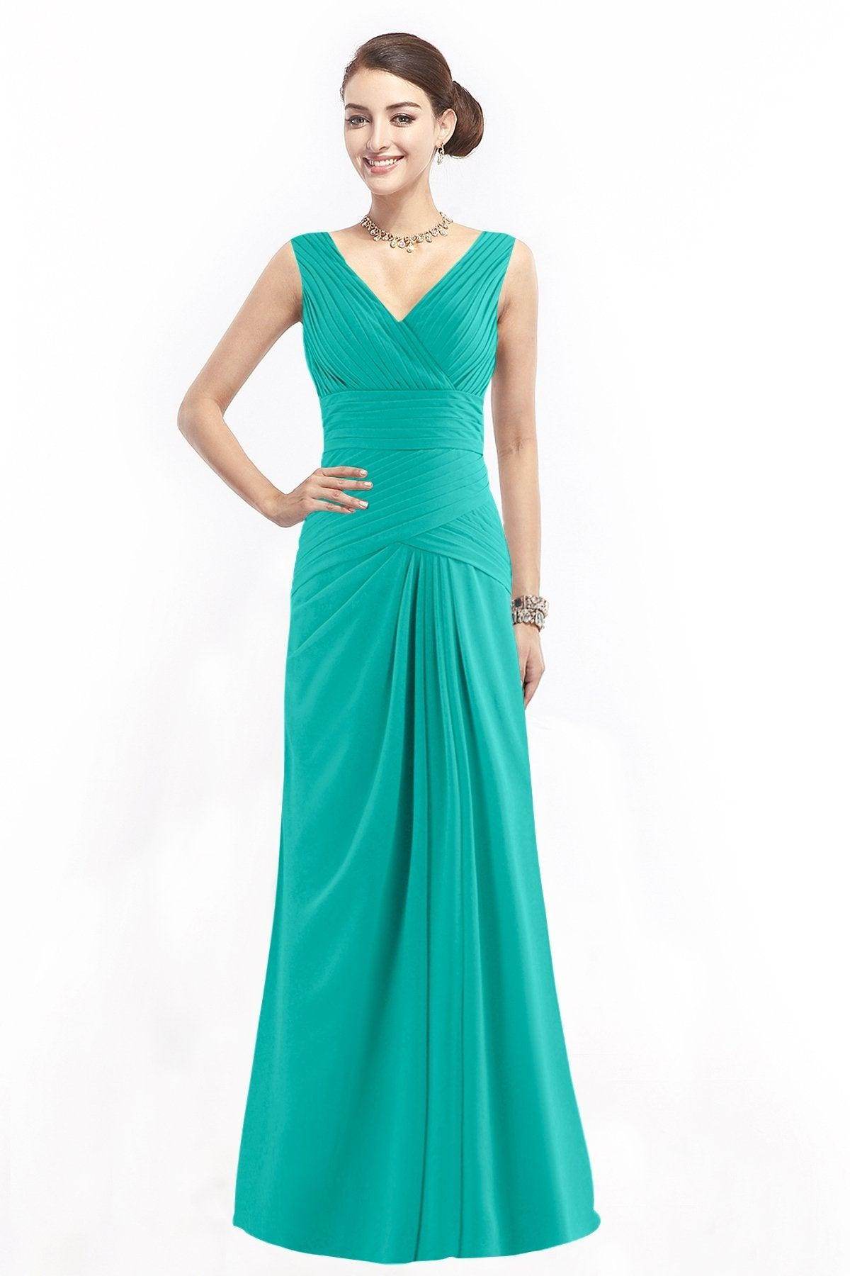 Sheath Floor Length Chiffon Bridesmaid Dress COZF1401E