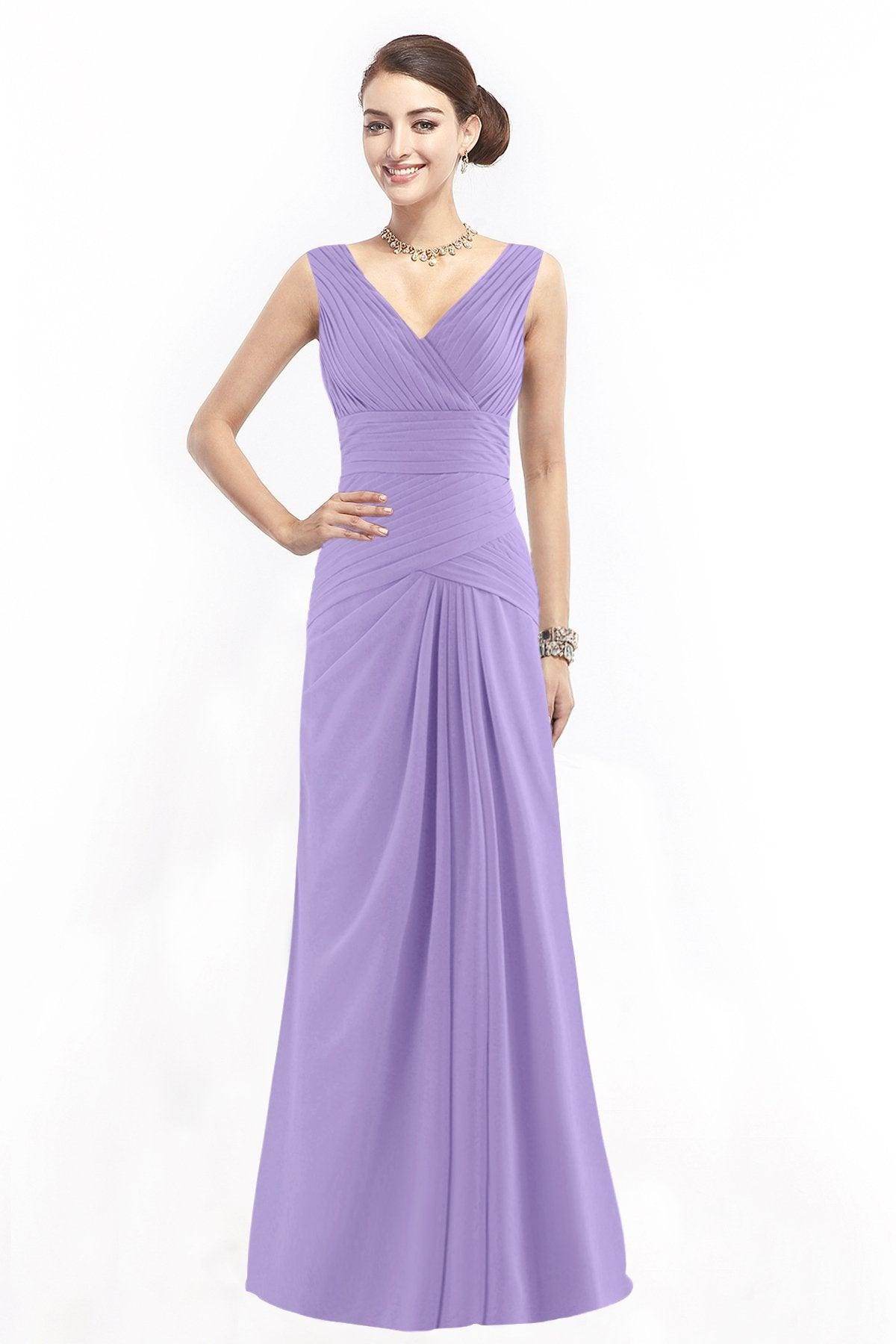 Sheath Floor Length Chiffon Bridesmaid Dress COZF1401E