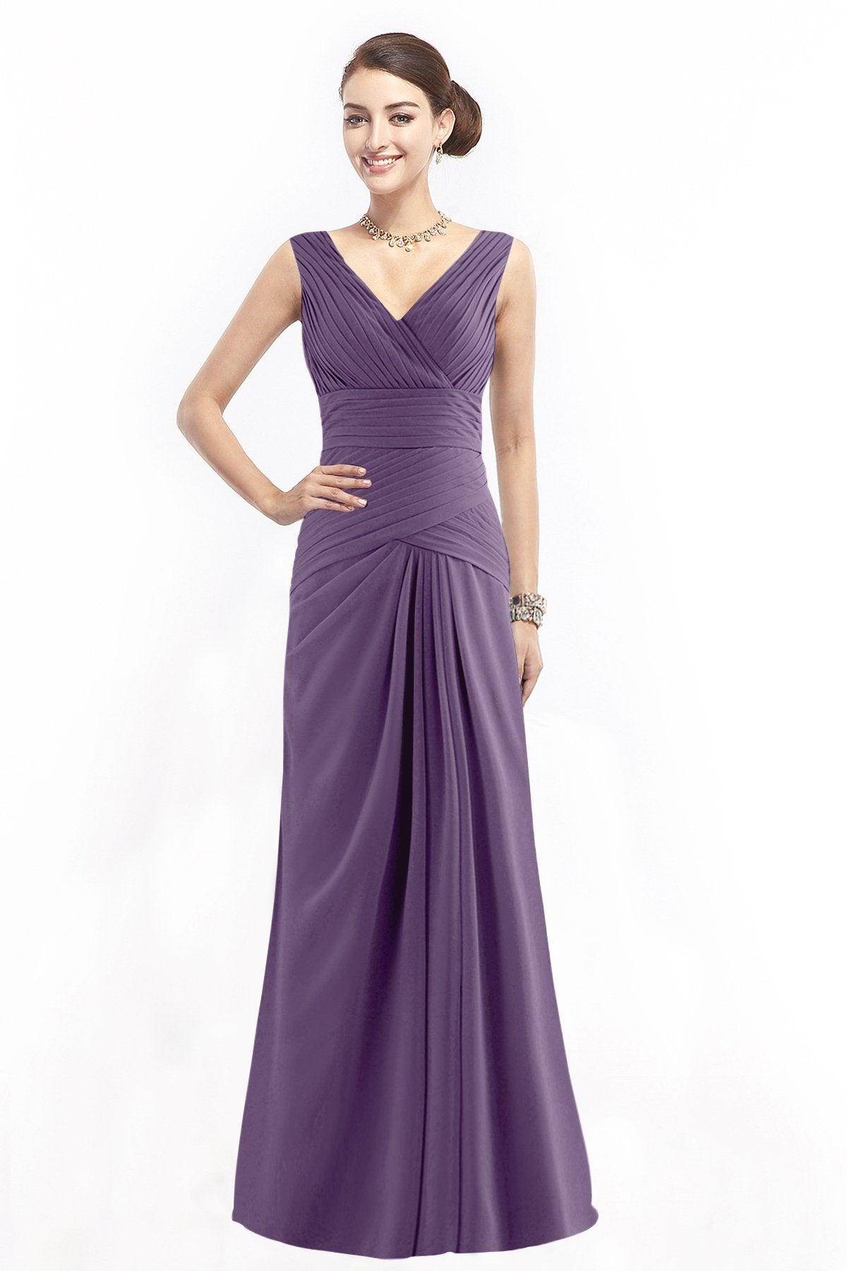 Sheath Floor Length Chiffon Bridesmaid Dress COZF1401E