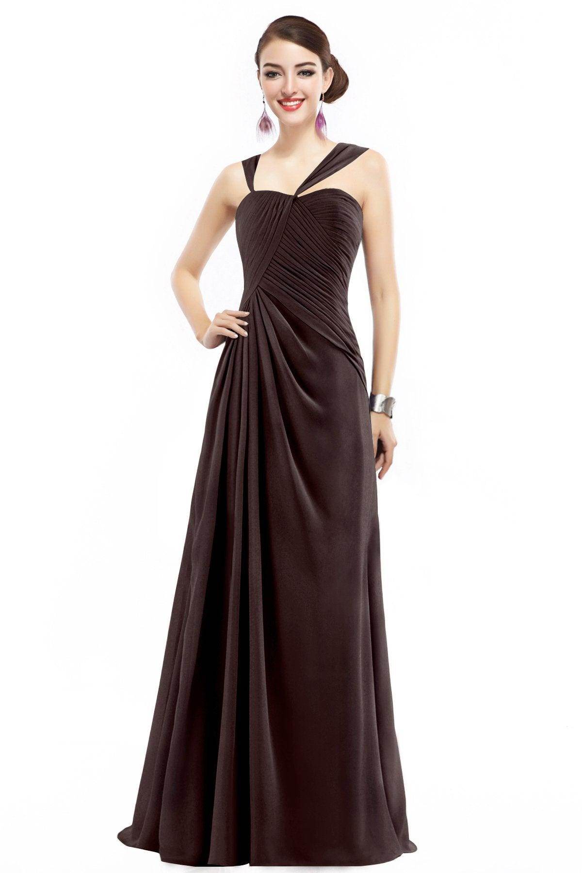 Sheath Floor Length Chiffon Bridesmaid Dress COZF1401F