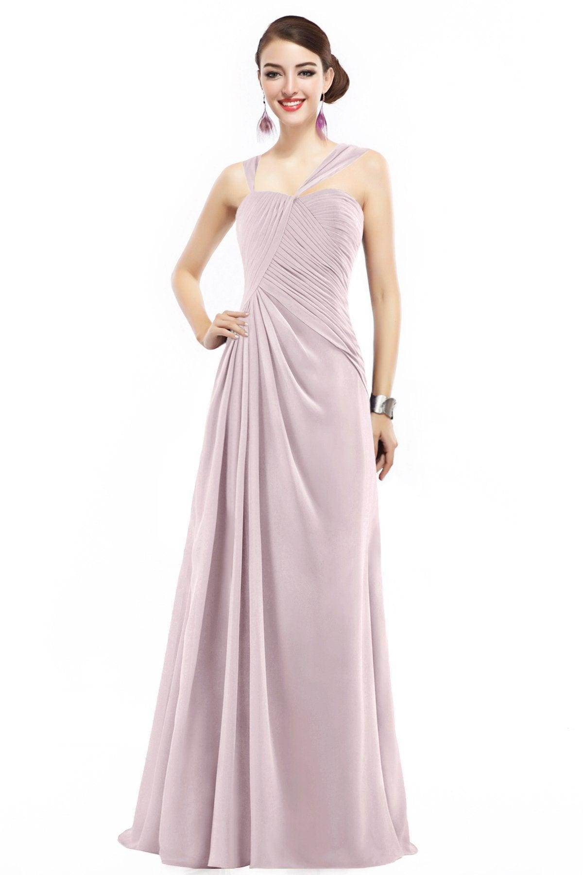 Sheath Floor Length Chiffon Bridesmaid Dress COZF1401F