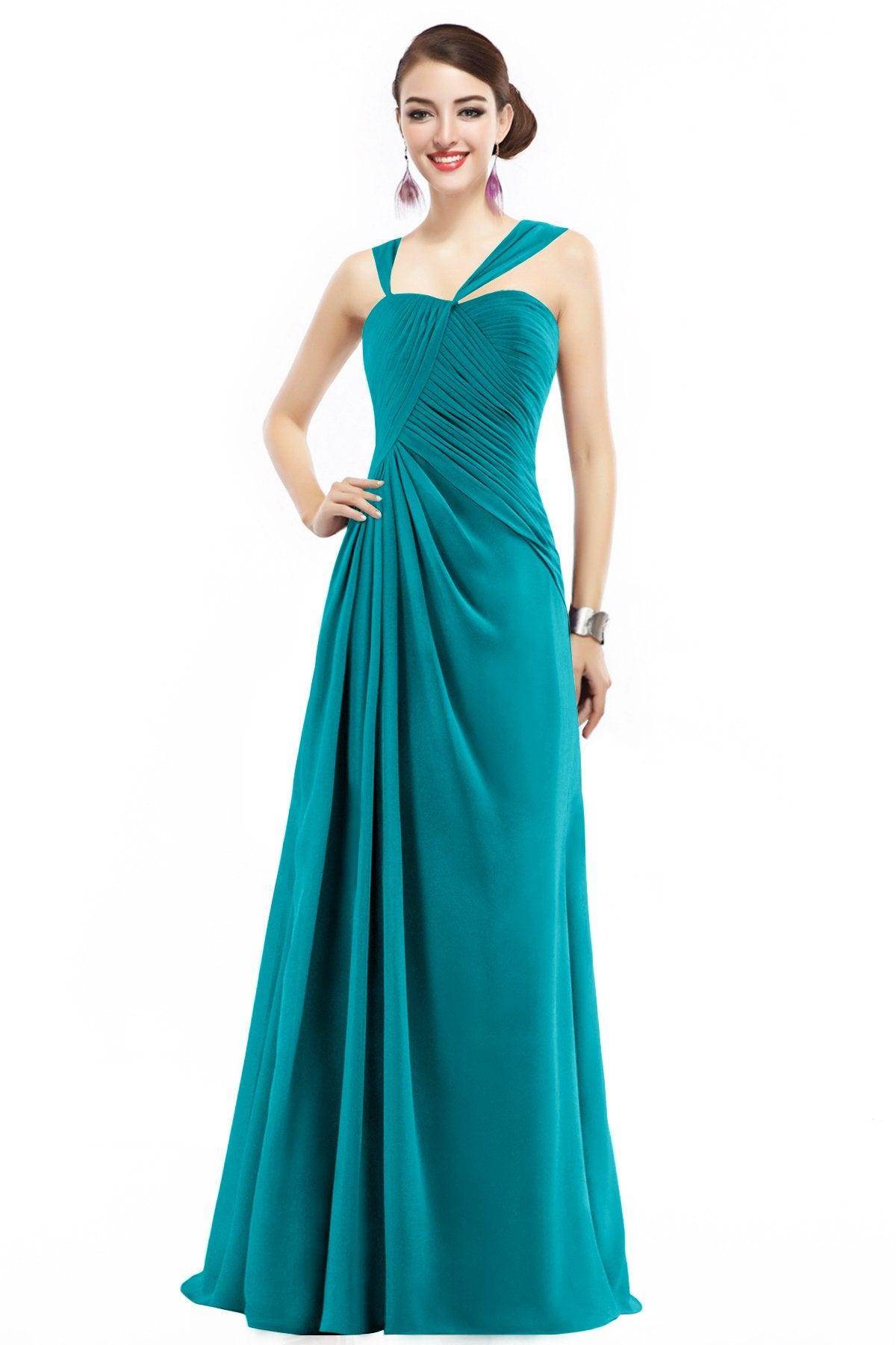 Sheath Floor Length Chiffon Bridesmaid Dress COZF1401F