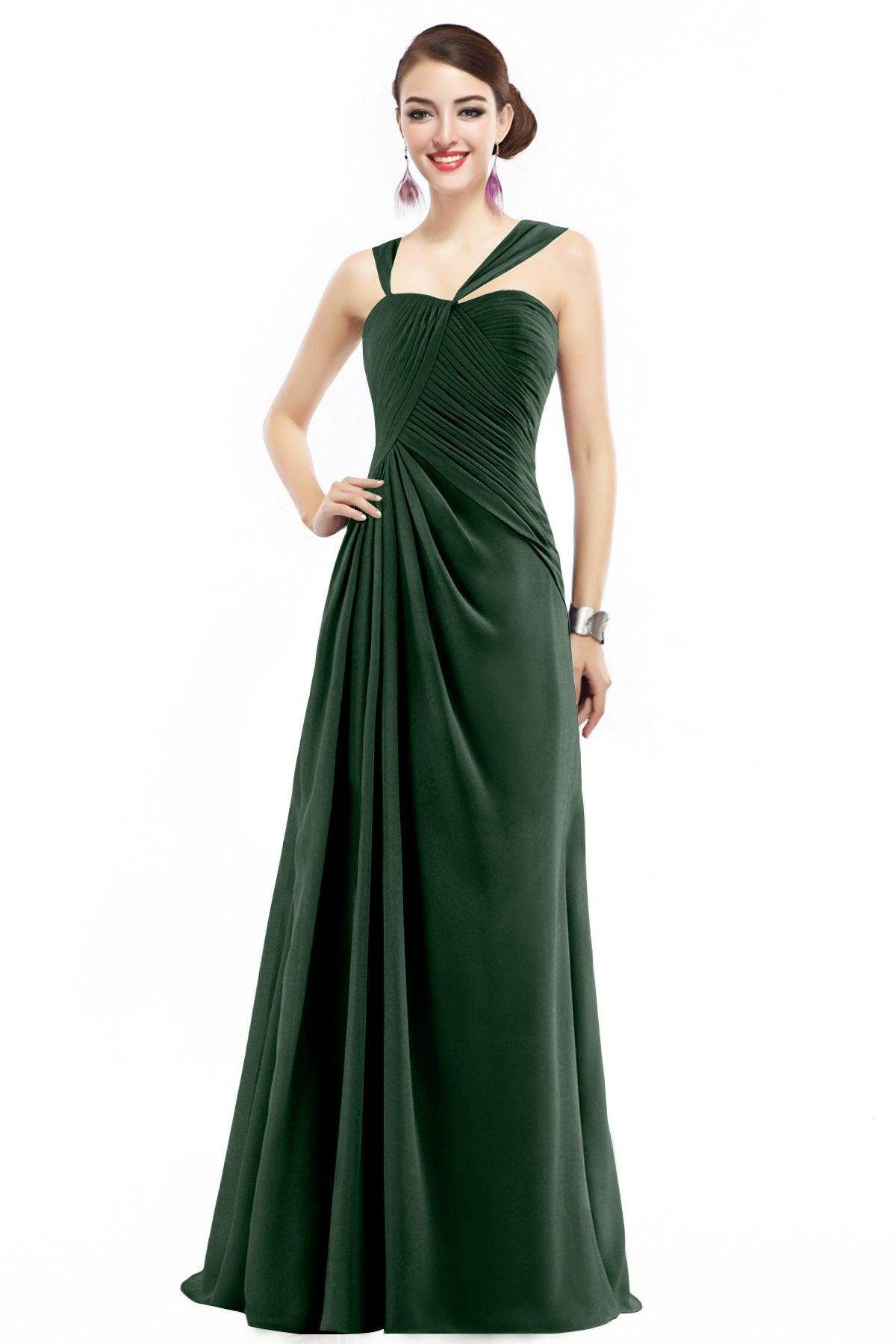 Sheath Floor Length Chiffon Bridesmaid Dress COZF1401F