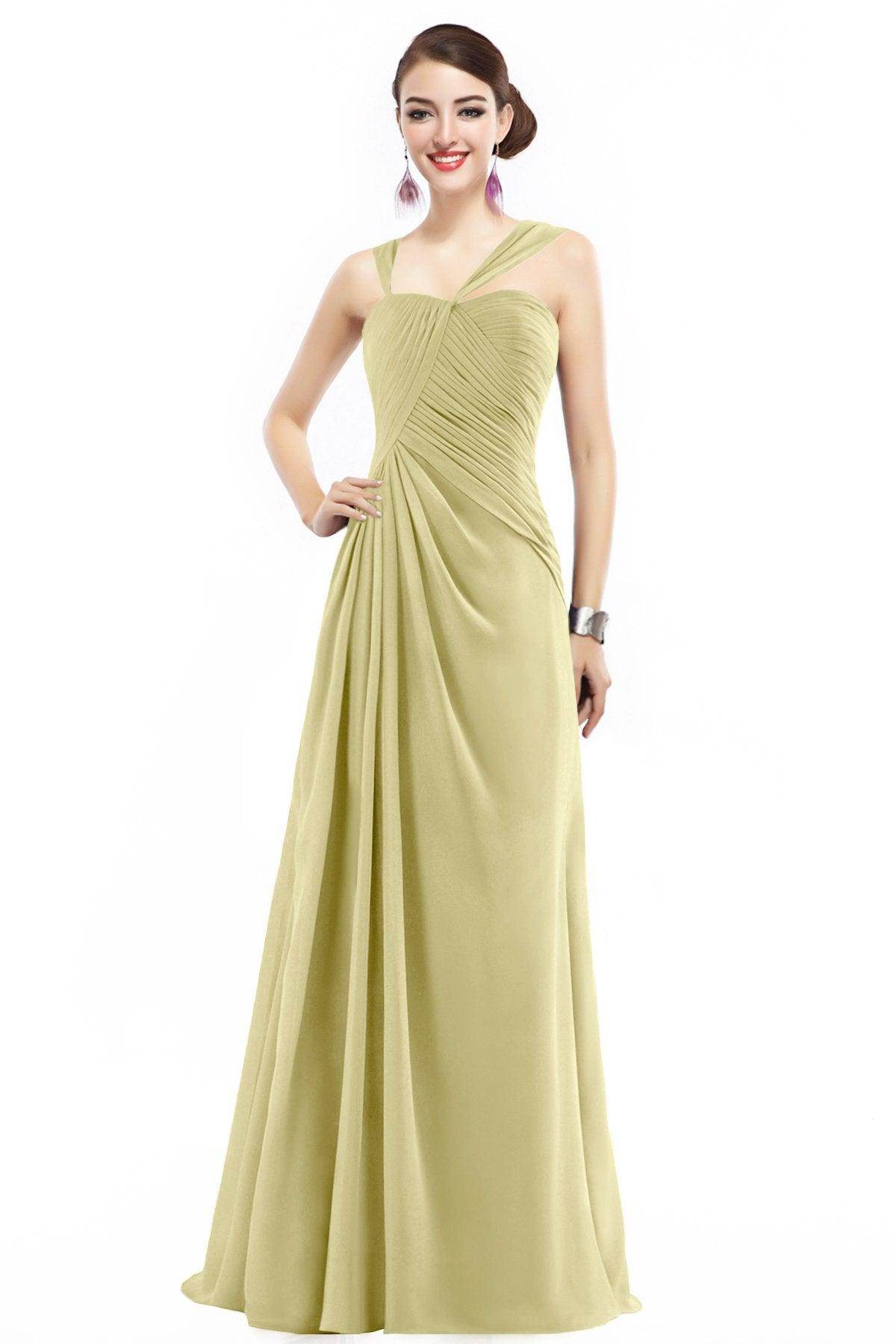 Sheath Floor Length Chiffon Bridesmaid Dress COZF1401F