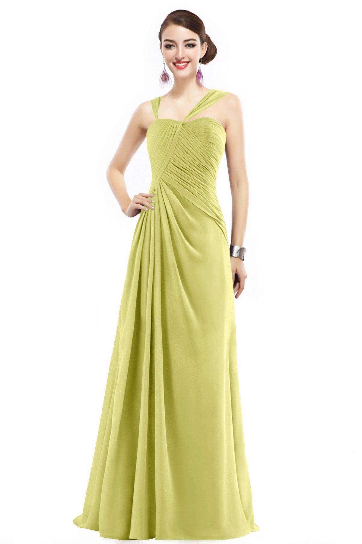 Sheath Floor Length Chiffon Bridesmaid Dress COZF1401F