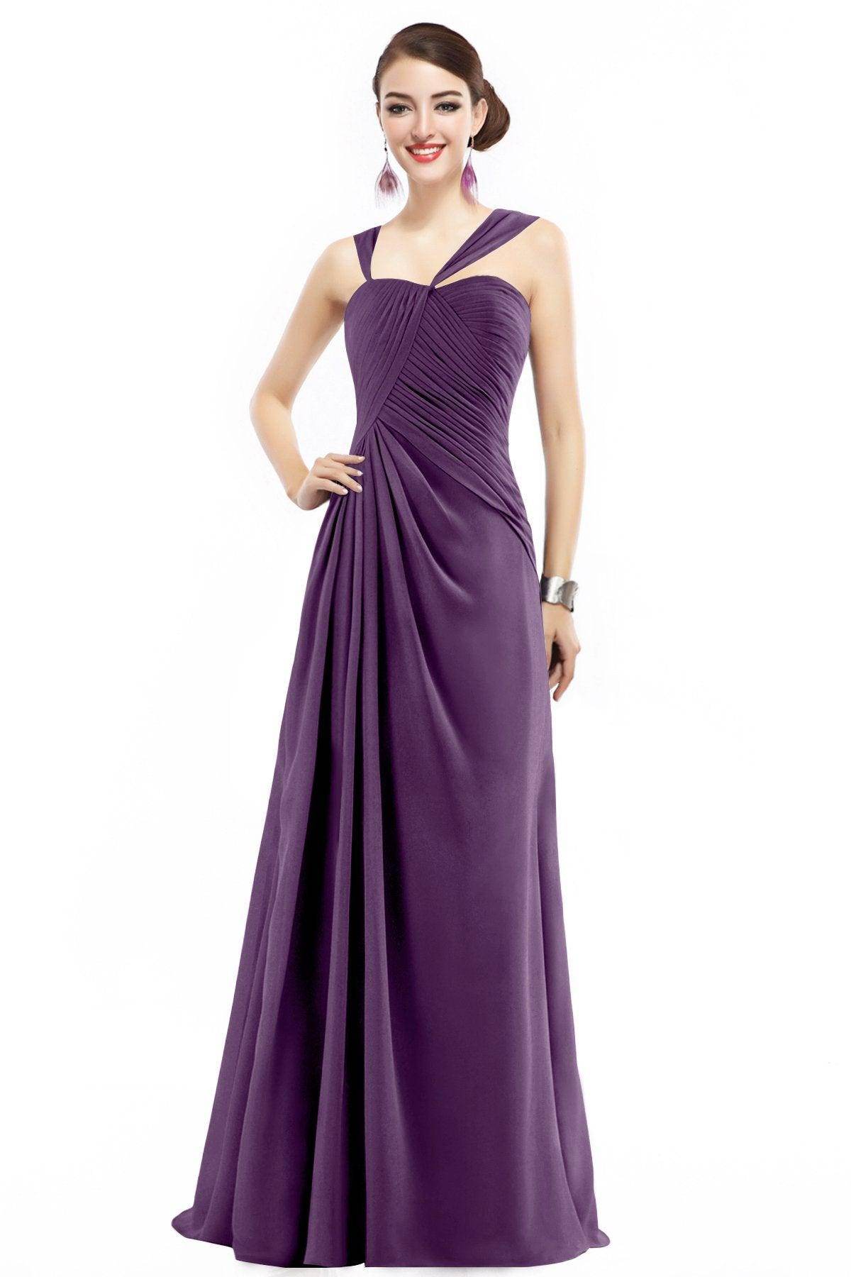 Sheath Floor Length Chiffon Bridesmaid Dress COZF1401F
