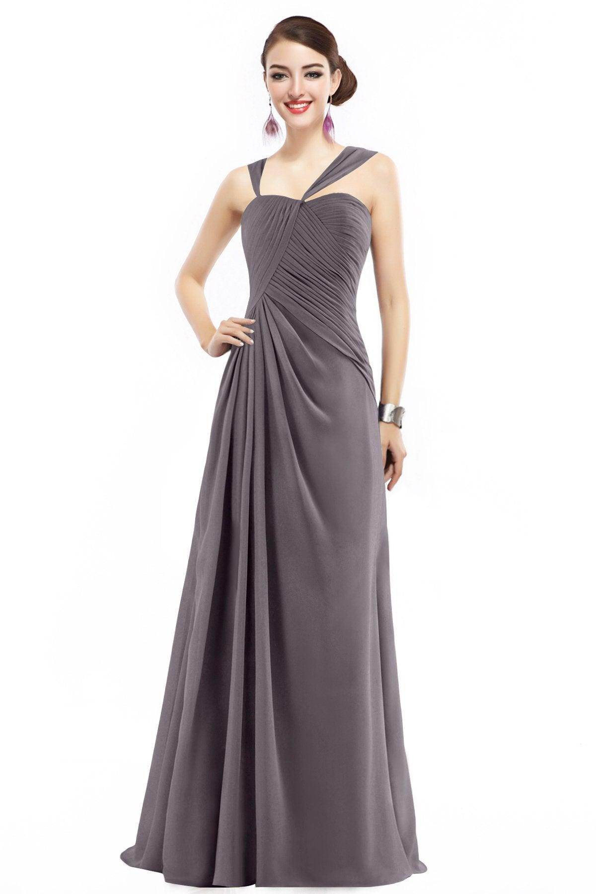 Sheath Floor Length Chiffon Bridesmaid Dress COZF1401F