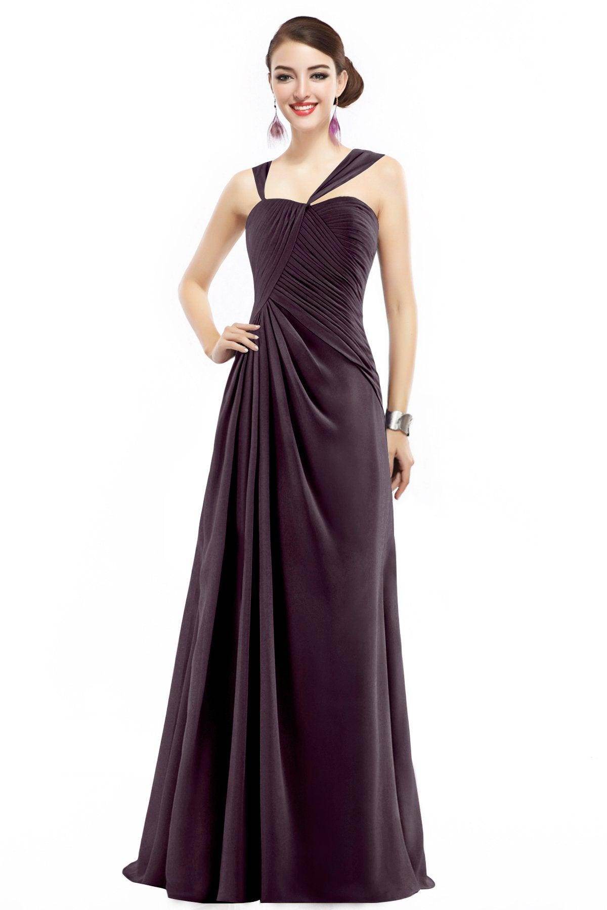 Sheath Floor Length Chiffon Bridesmaid Dress COZF1401F