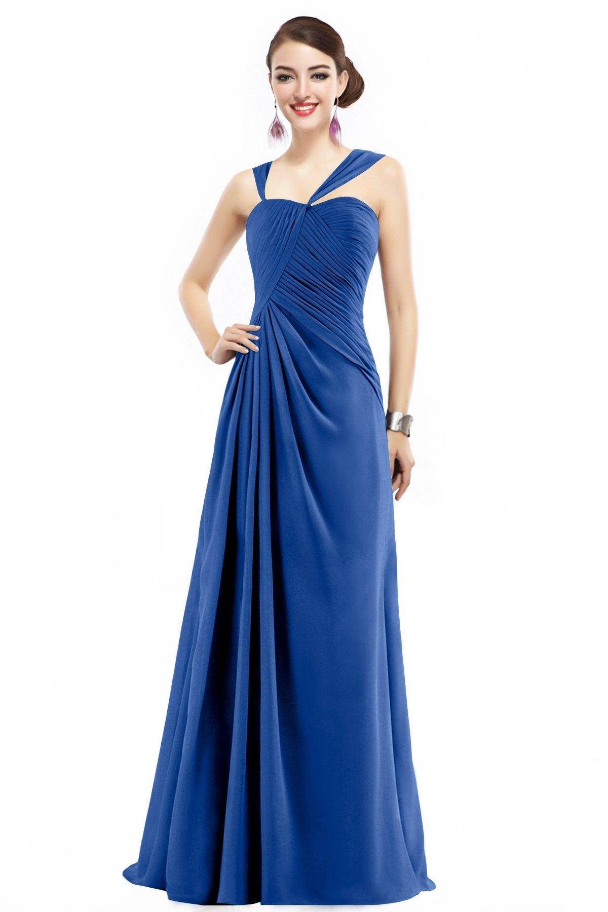 Sheath Floor Length Chiffon Bridesmaid Dress COZF1401F