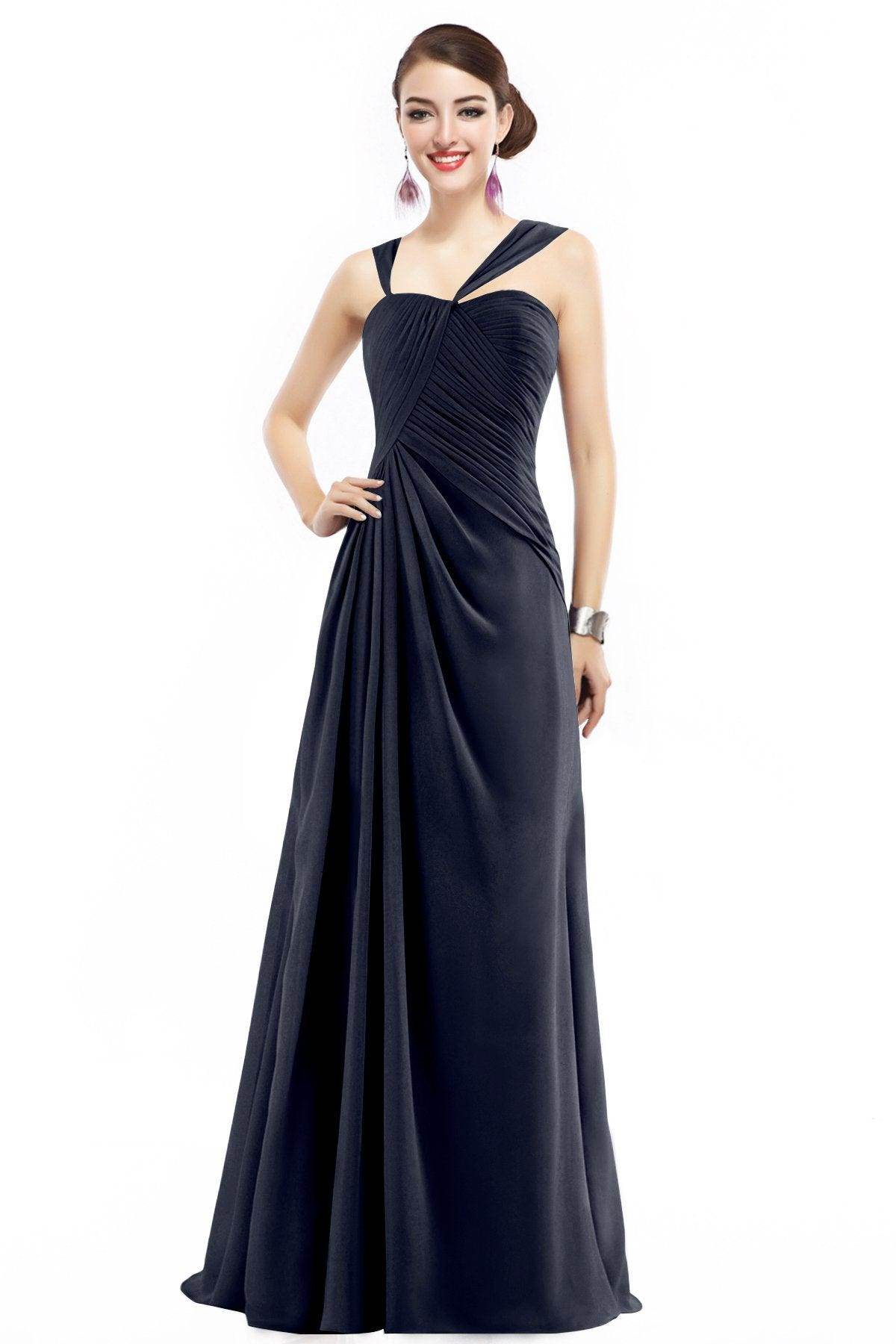 Sheath Floor Length Chiffon Bridesmaid Dress COZF1401F