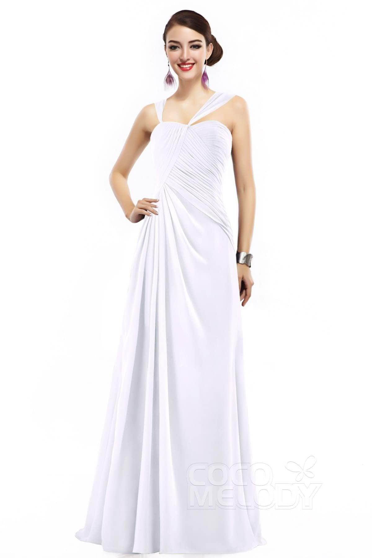 Sheath Floor Length Chiffon Bridesmaid Dress COZF1401F