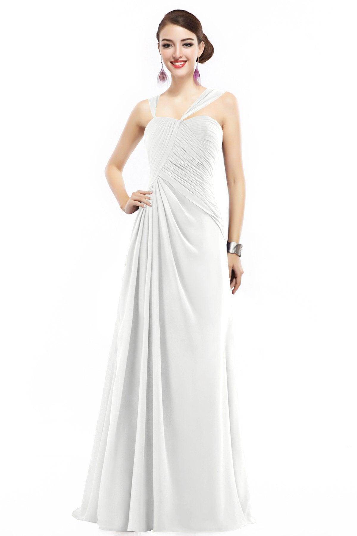 Sheath Floor Length Chiffon Bridesmaid Dress COZF1401F