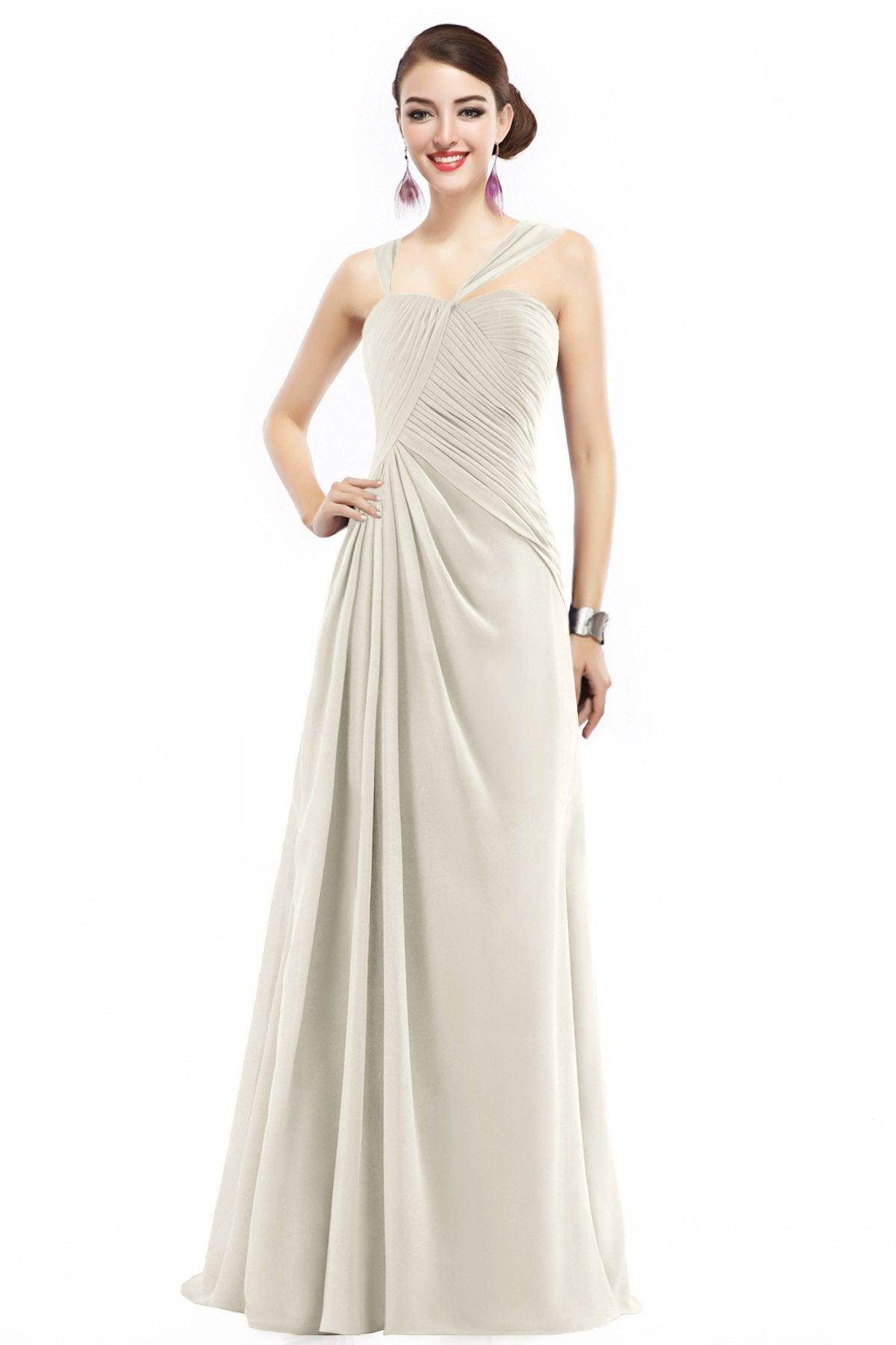 Sheath Floor Length Chiffon Bridesmaid Dress COZF1401F